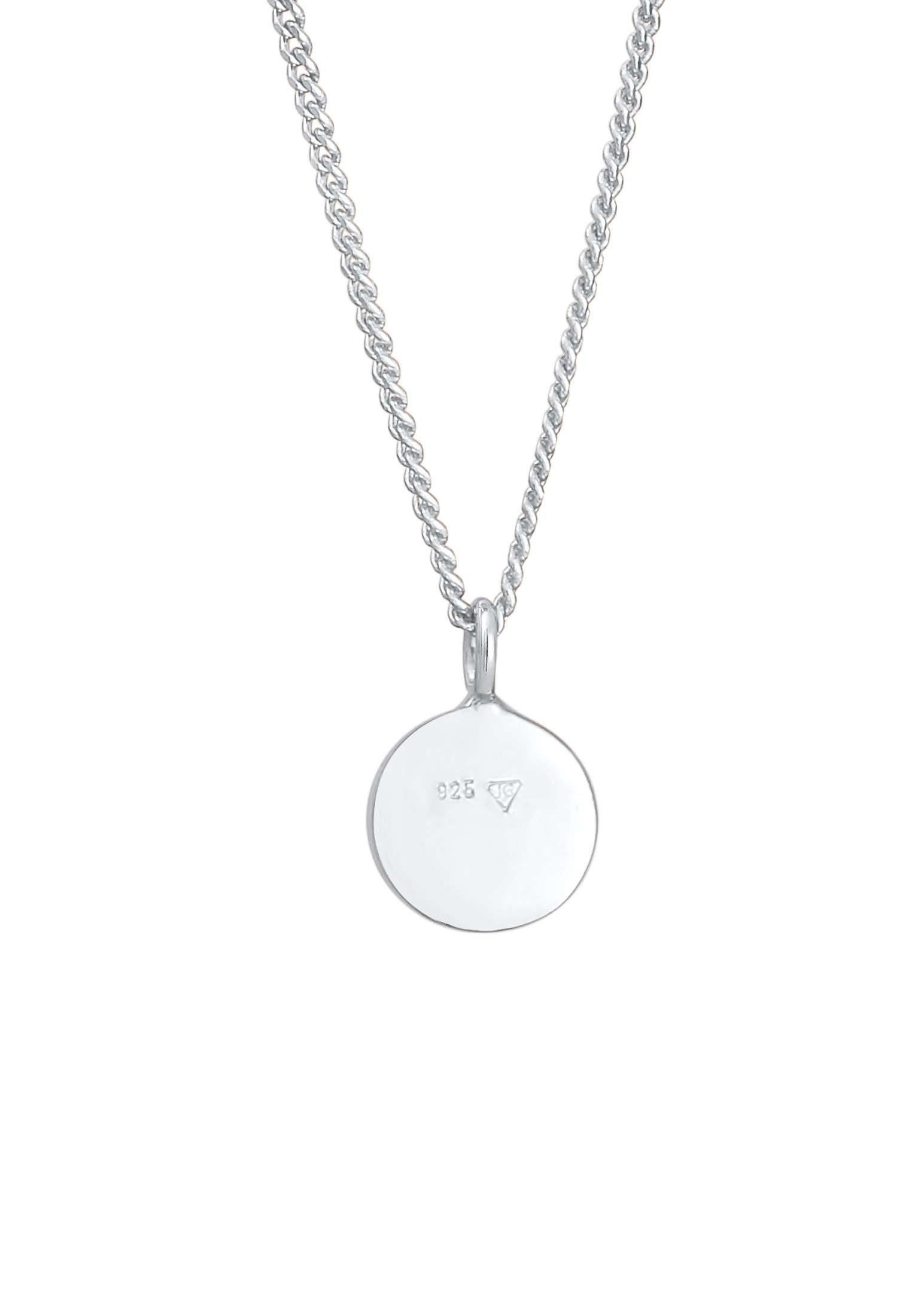 Elli Silberkette »Halskette Kids Smiling Plättchen Emaille 925 Silber«