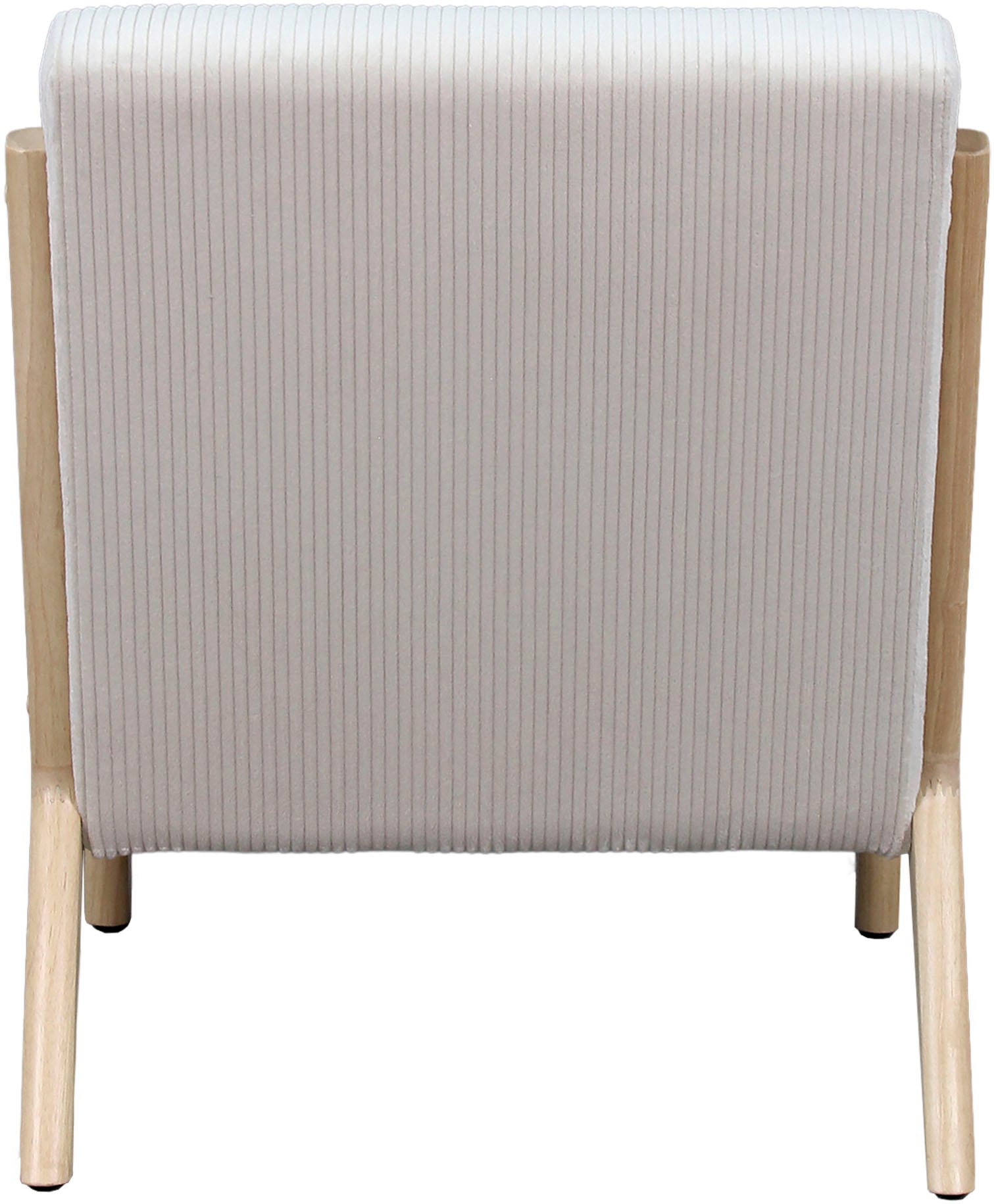 byLIVING Sessel »NOHR« Grob-Cord, Gestell Massivholz Rubberwood, Separates Zierkissen