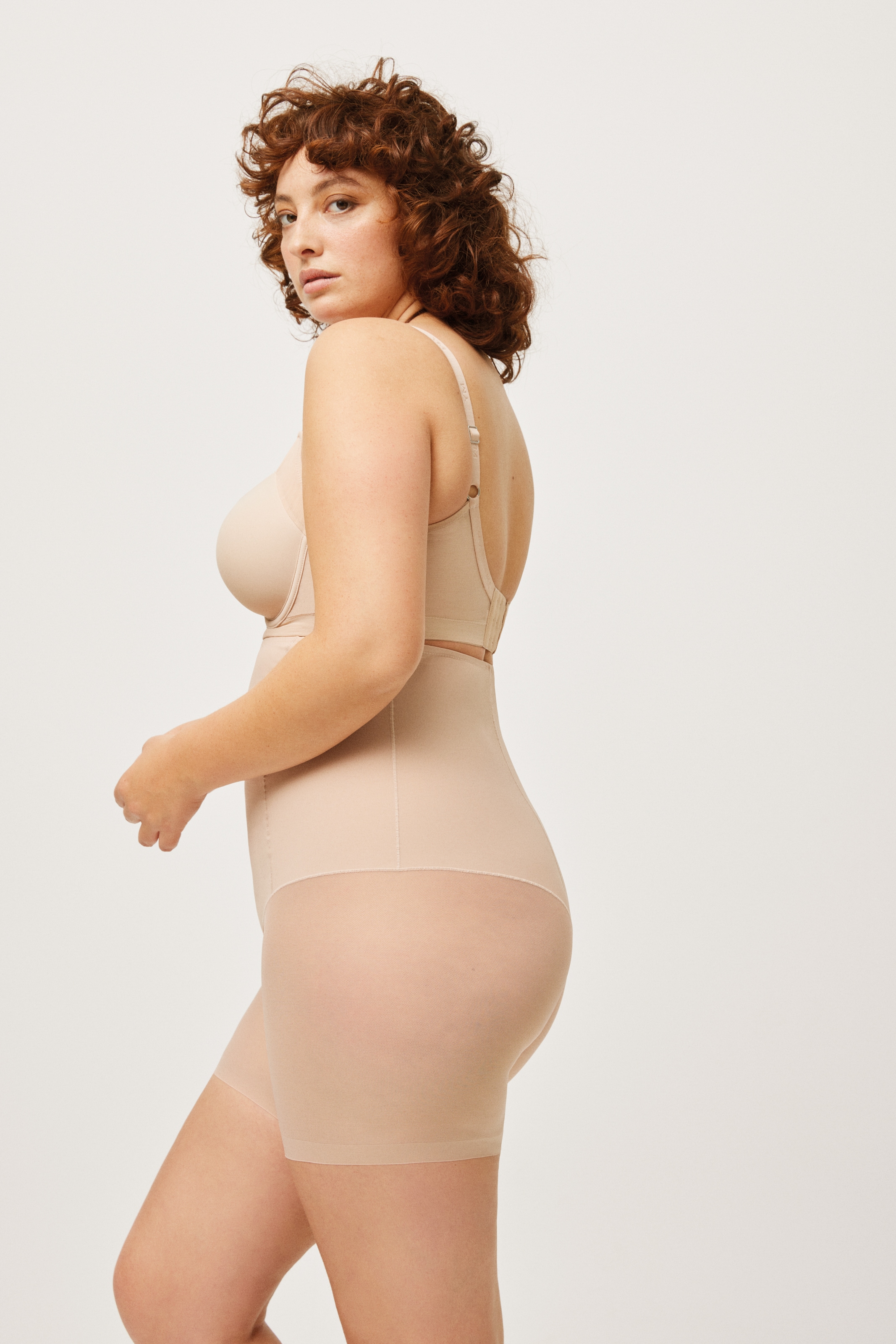 YSABEL MORA Shapinghose 2er Pack,  hoch geschnitten, längeres Bein mit Tüll, Anti-Scheuer-Effekt