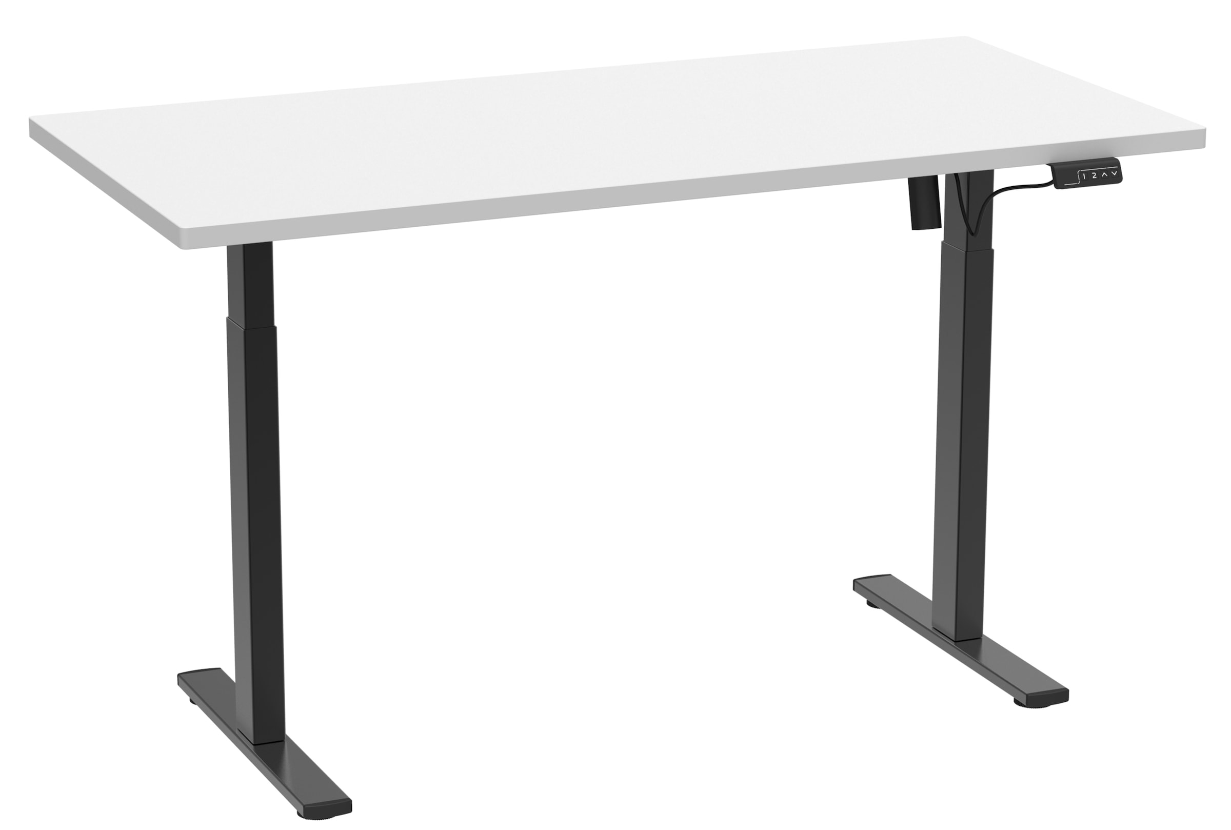 VCM Schreibtisch »VCM Höhenverstellbarer Schreibtisch stufenlos elektrisch höhenverstellbar Lona 140x80 Schwarz«, (Lona)