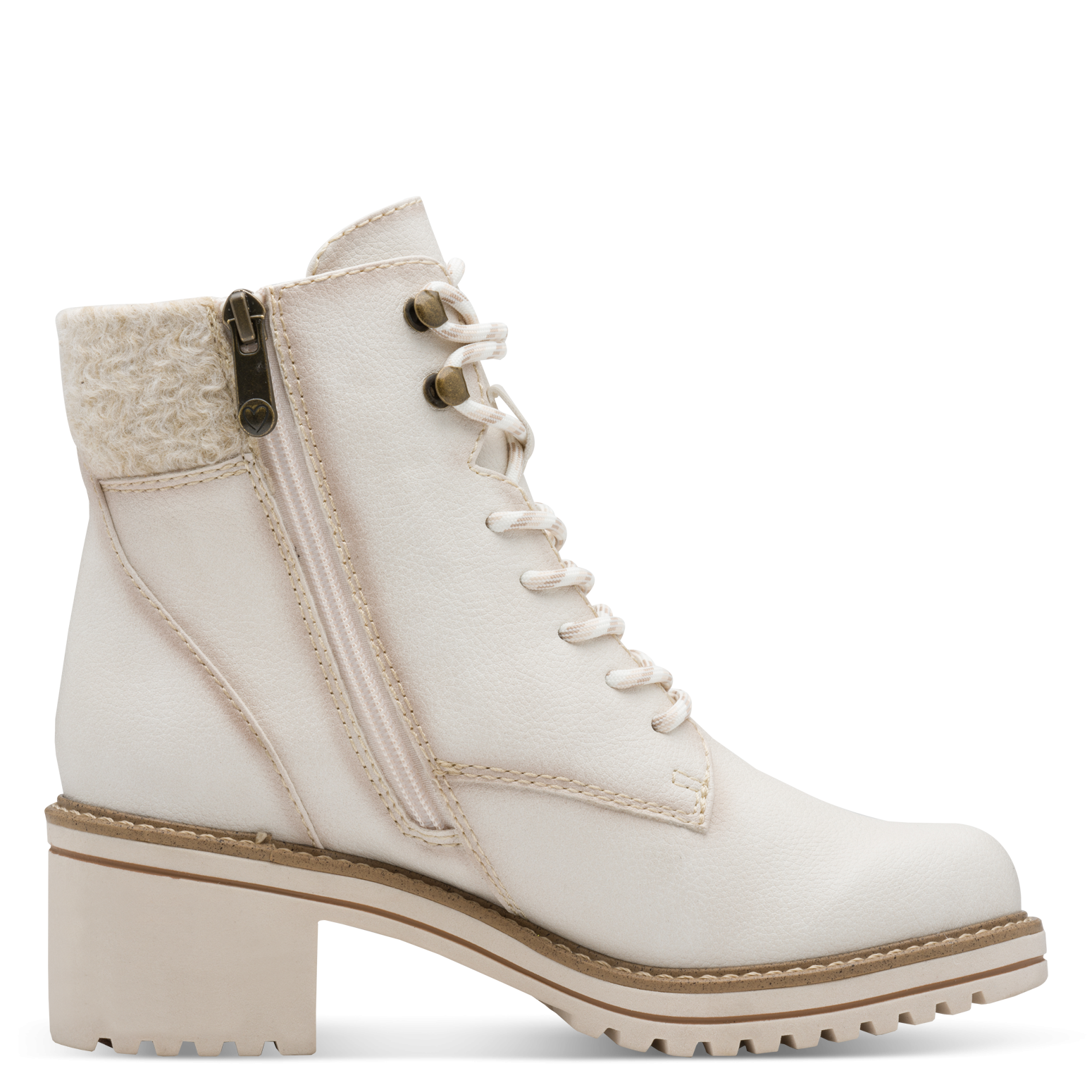 MARCO TOZZI Winterstiefelette  , Blockabsatz, Schnürboots, Winterboots mit Haken im Bergsteigerlook