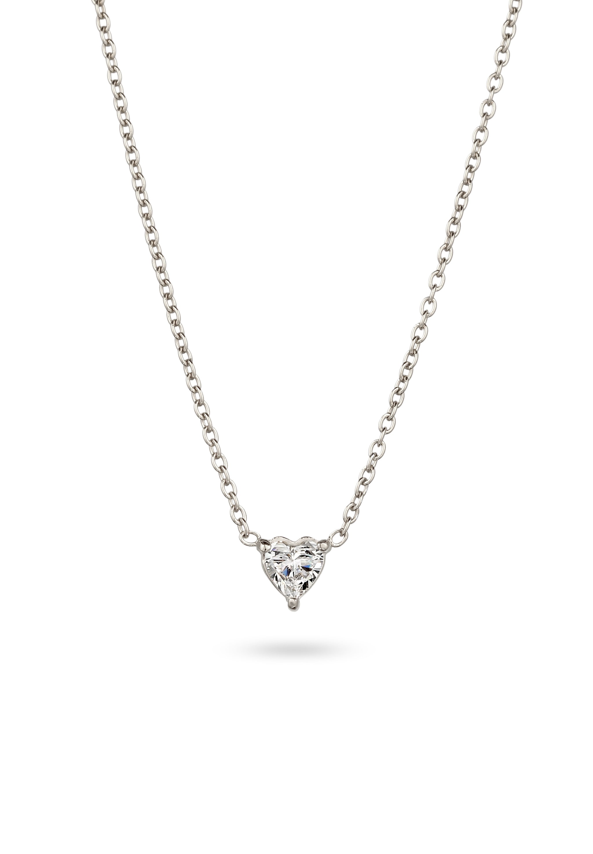 Elli DIAMONDS Silberkette »Halskette Herz Laborgezüchteter Diamant (0.17ct) 925 Sterling Silber«