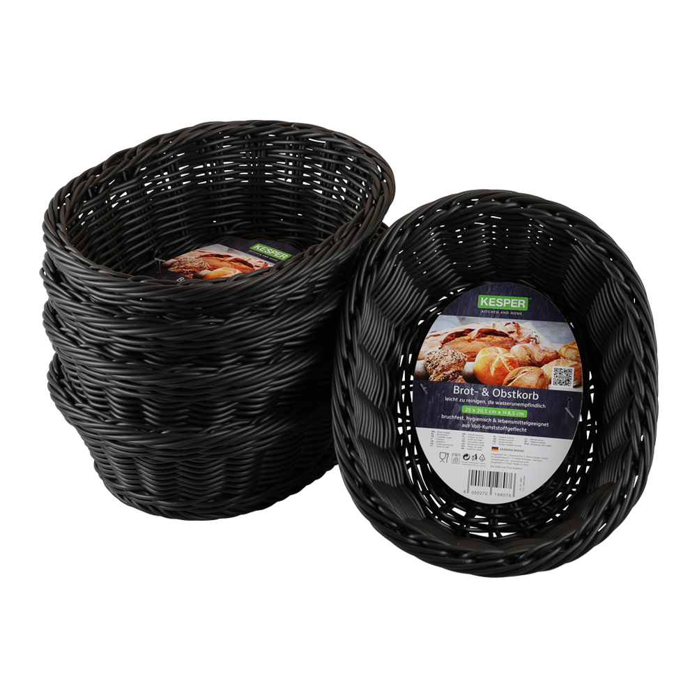 KESPER® Brotkorb »Brot- und Obstkorb, 5er Set« Set, 5 Stk. tlg. Breite ca. 25 cm