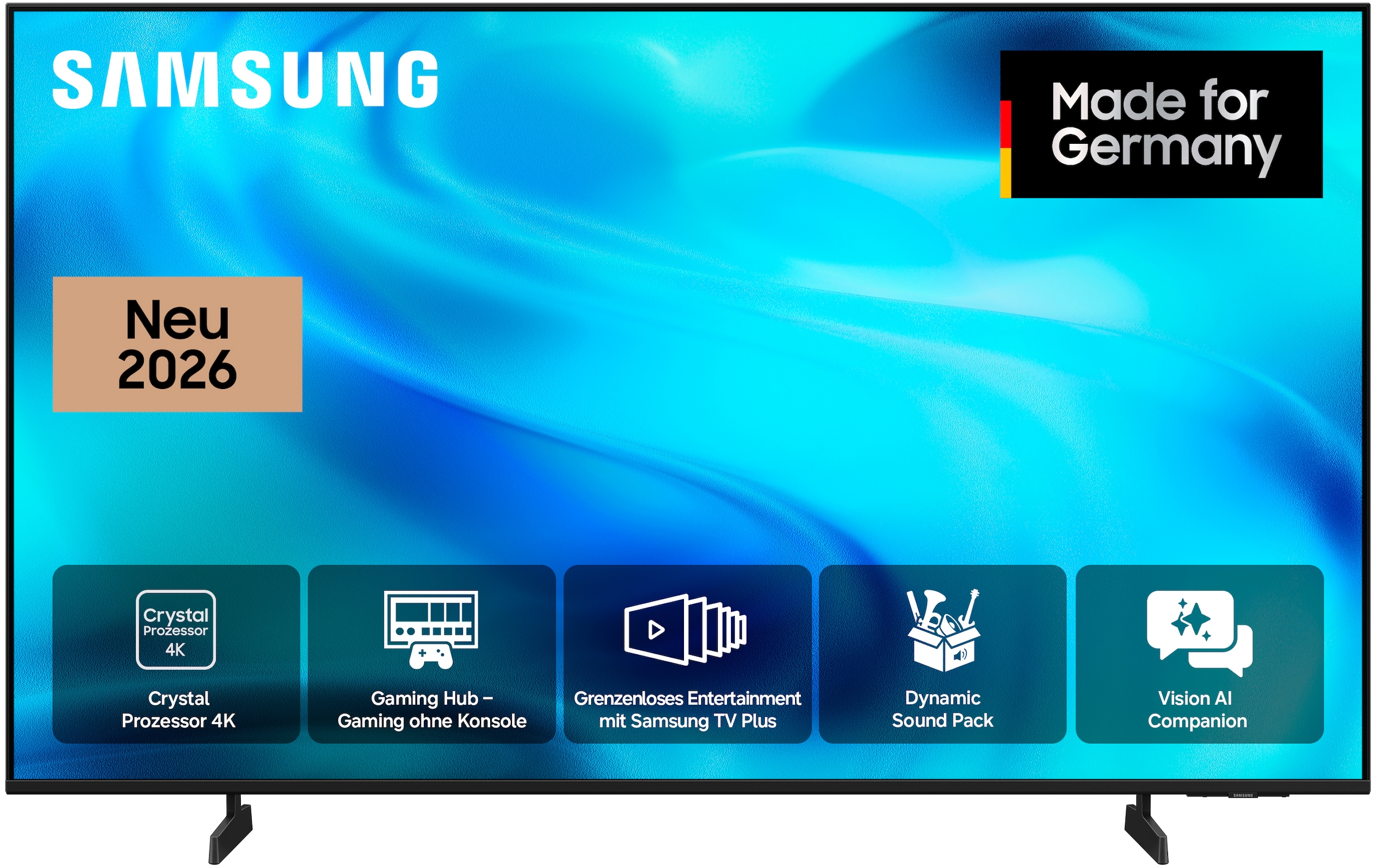 Samsung LED-Fernseher »GU55U7099HU« 138 cm/55 ″ Smart-TV PurColor, HDR 10+, OTS Lite für 3D-Sound, Gaming Hub, AI Companion