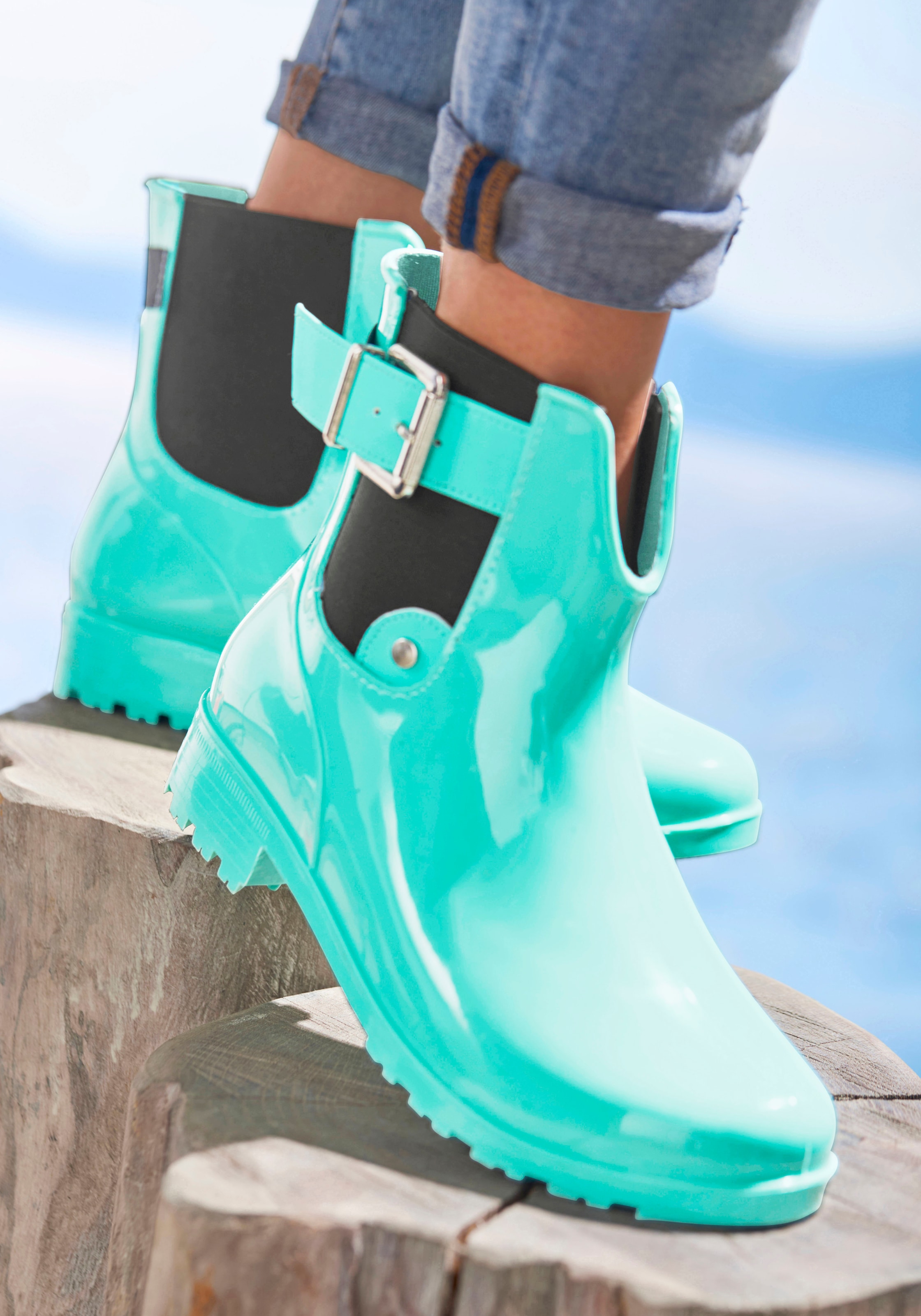 Vivance Gummistiefelette  Gummistiefel im Chelsea-Look, Schlupfstiefel, Boots, Stiefel VEGAN