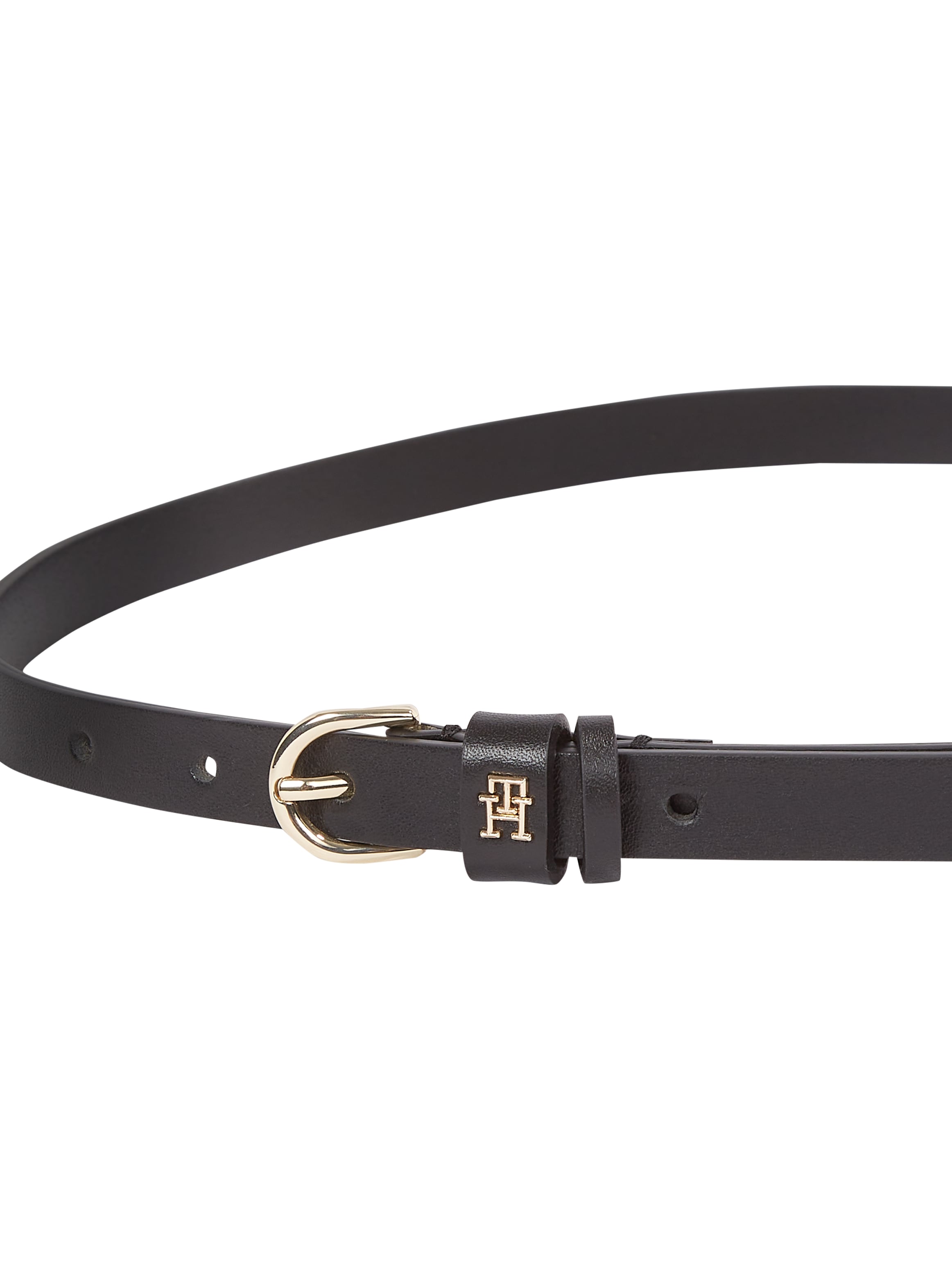 Tommy Hilfiger Ledergürtel »ESSENTIAL EFFORTLESS 1.5«, Ovale Einfachdornschließe, Logoemblem