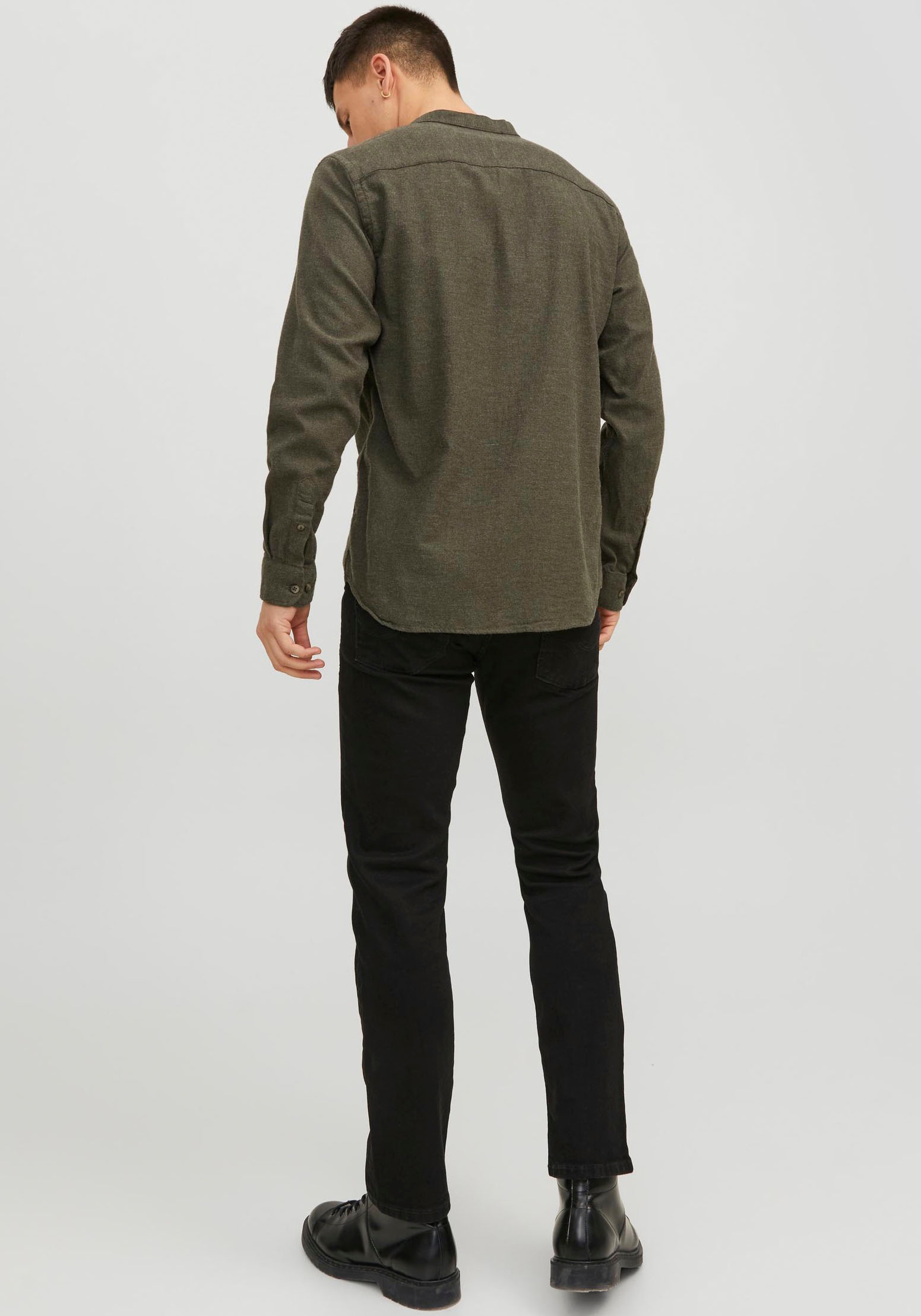 Jack & Jones Langarmhemd »JJEBAND MELANGE SHIRT LS SN«