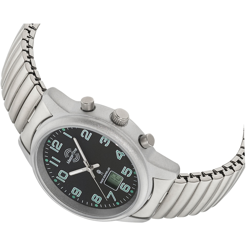 MASTER TIME Funkuhr »Basic, MTLA-10764-22Z«, Armbanduhr, Quarzuhr, Damenuhr, Datum, Leuchtzeiger