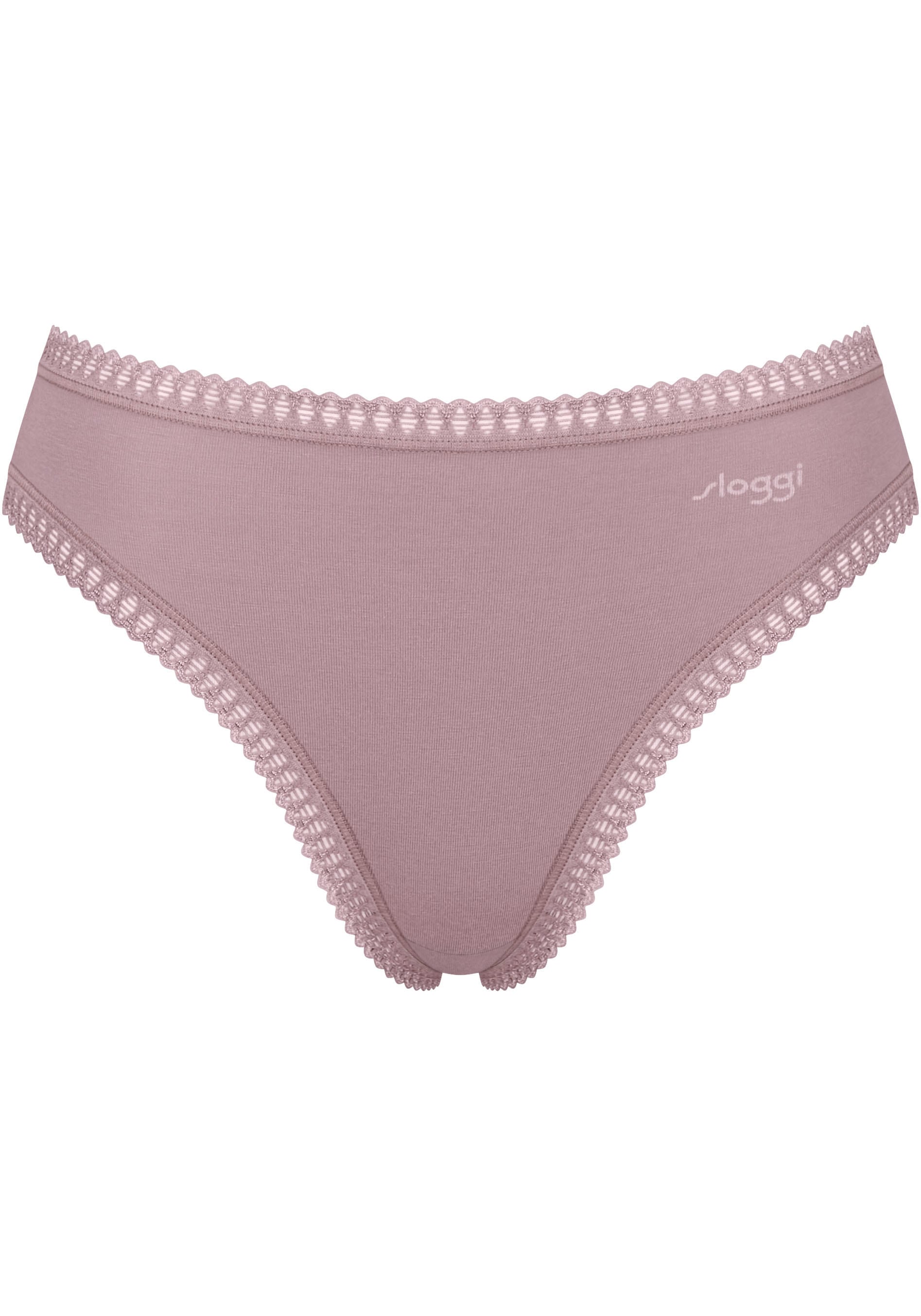 sloggi Slip »GO Crush High leg C3P«, (Packung, 3 St.), Spitzendetails