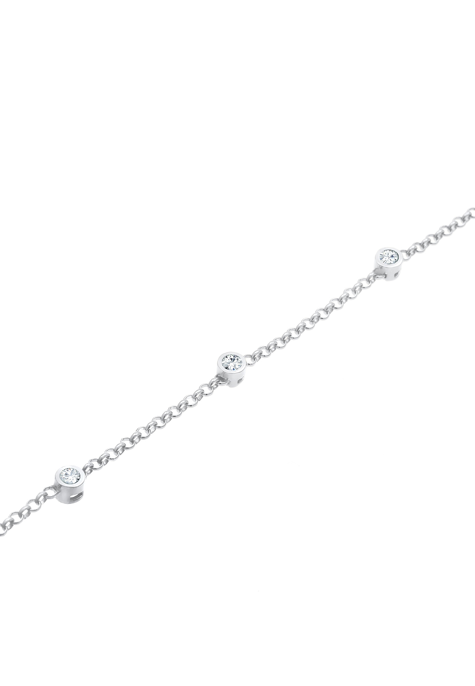 Elli Armkette »Armband Klassisch Basic Kristalle 925 Silber«