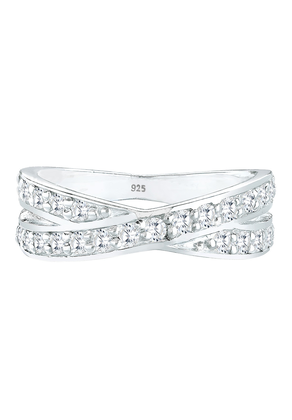 Elli Silberring »Ring X Wickelring Zirkonia 925 Silber«