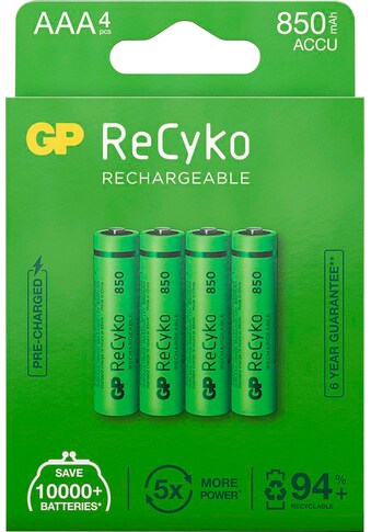 GP Batteries Akku »AAA Akku GP NiMH 850 mAh ReCyko 1,2V 4 Stück«, AAA, 850 mAh kaufen