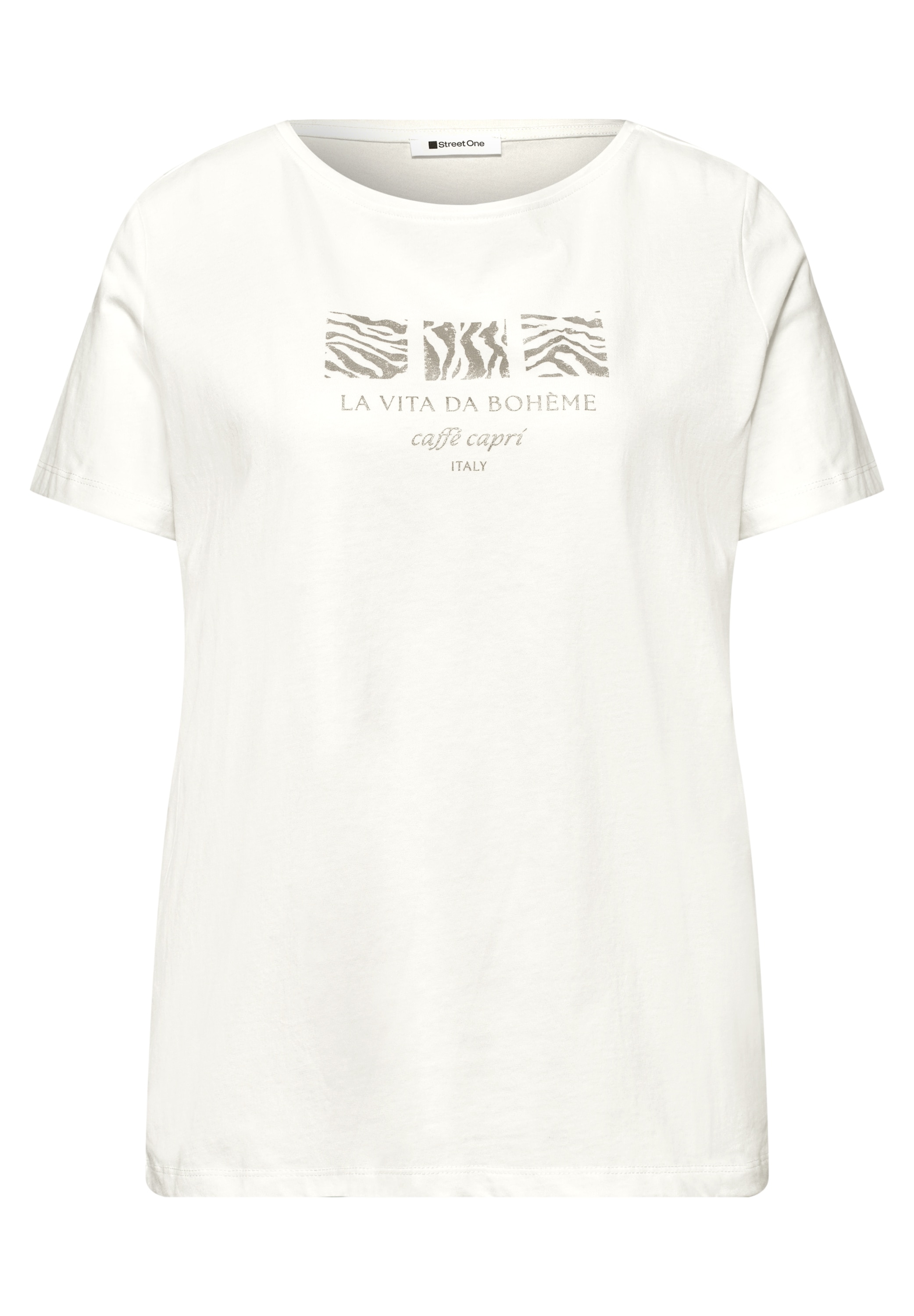 STREET ONE Kurzarmshirt Sommershirt mit Print