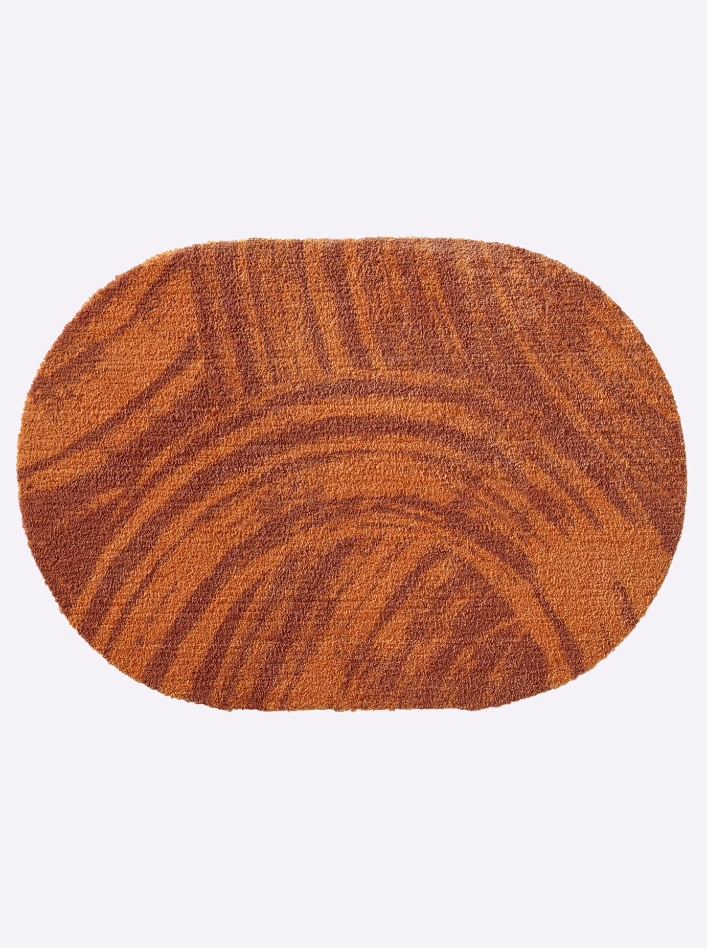 Akzente Feel Fußmatte oval 7 mm Höhe in braun