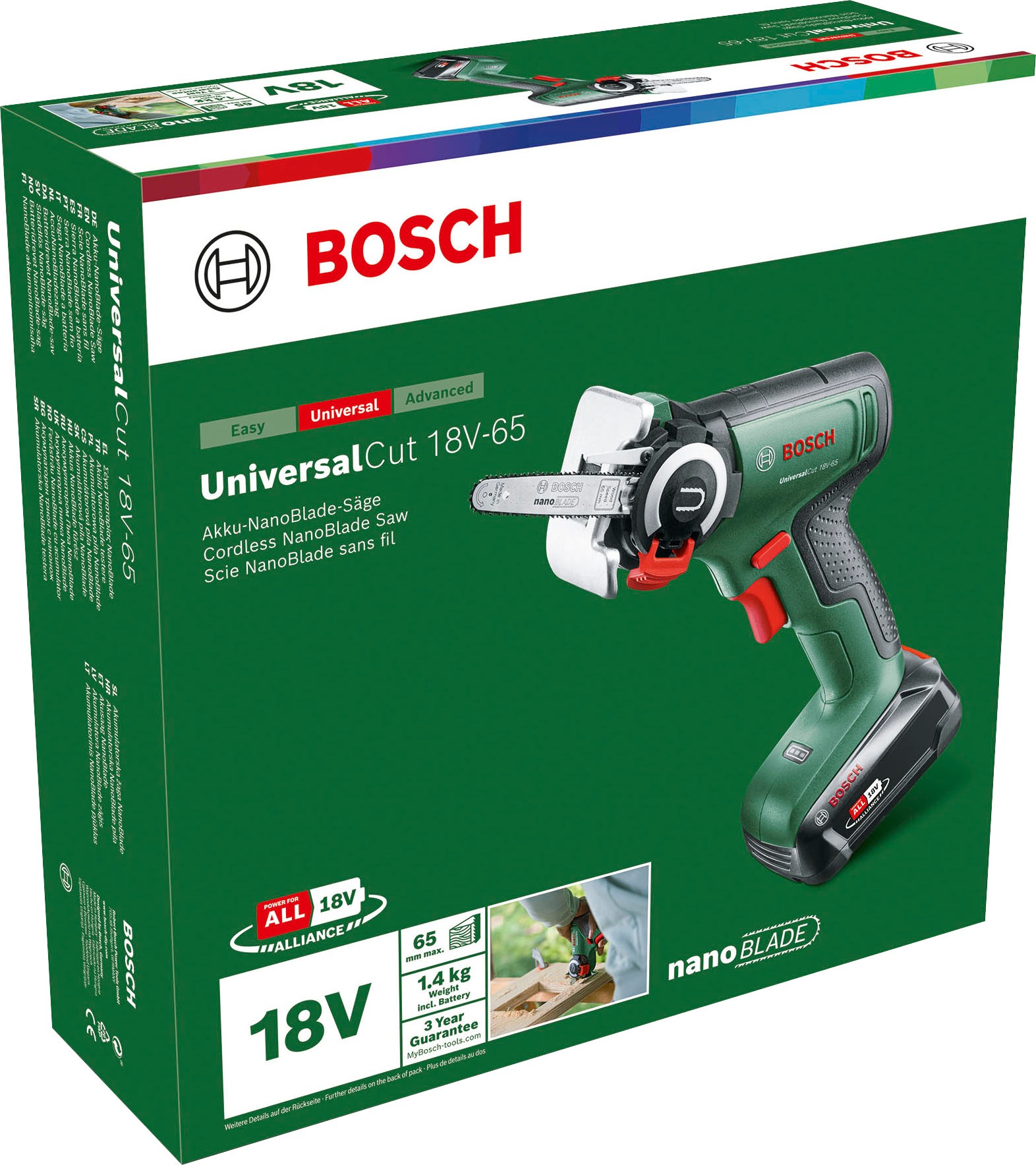 Bosch Home & Garden Akku-Säge »UniversalCut 18V-65«, mit Akku 18V/2,5Ah und Ladegerät