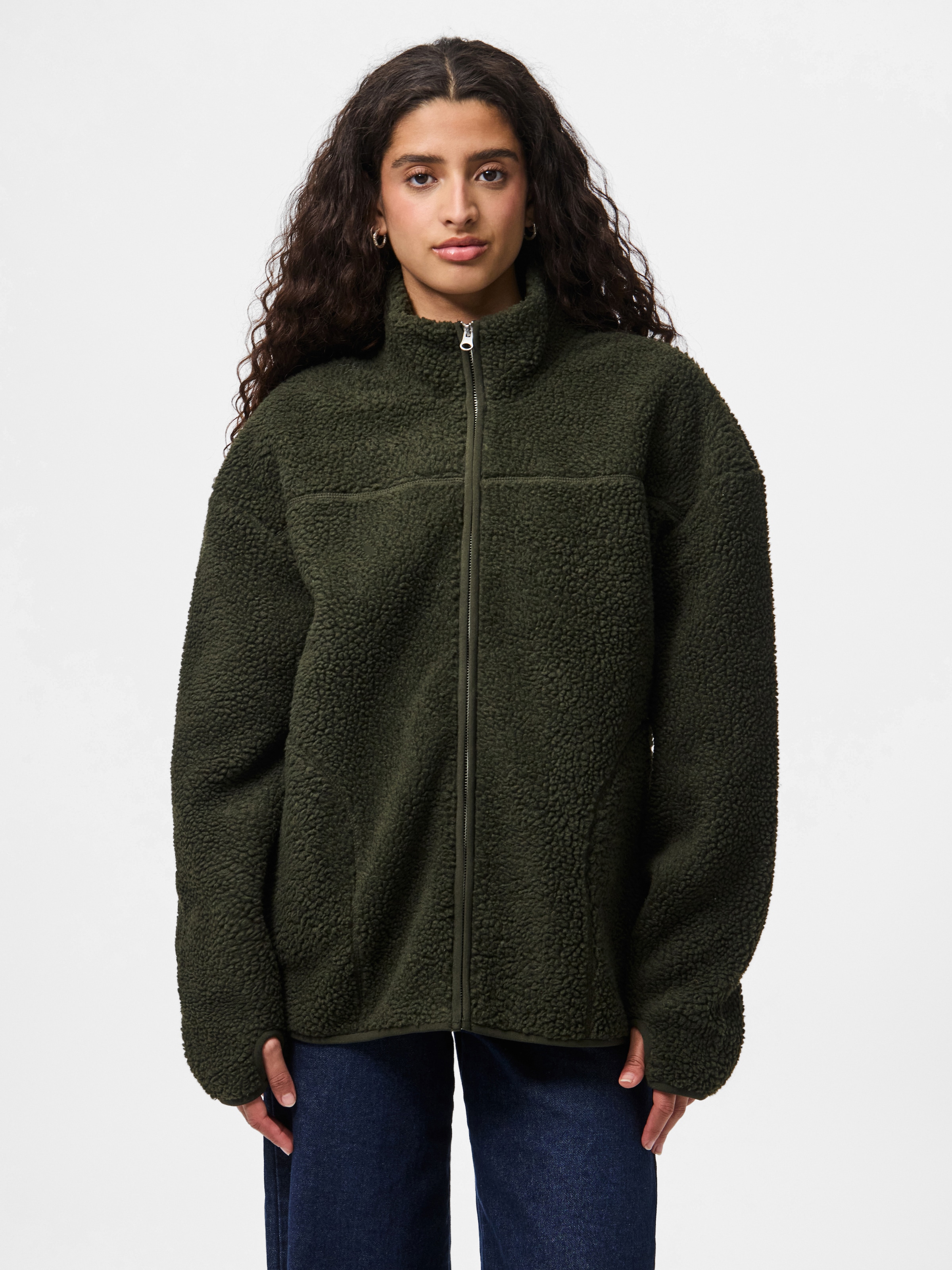 pieces Plüschjacke »PCSADIA LS TEDDY JACKET NOOS BC« Kunstfaser