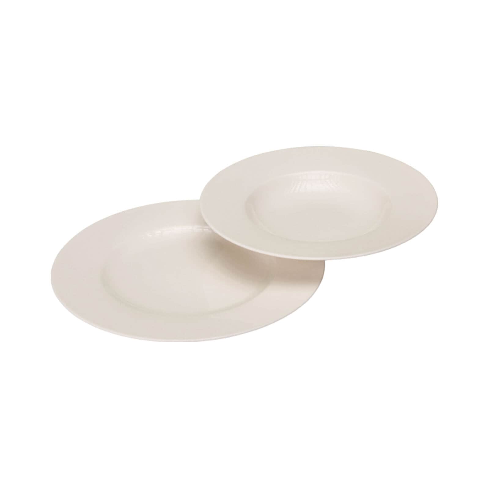 vivo Villeroy & Boch Group Geschirr-Set »Tafelservice Basic White 12er Set weiß« Spülmaschinenfest, Mikrowellensicher