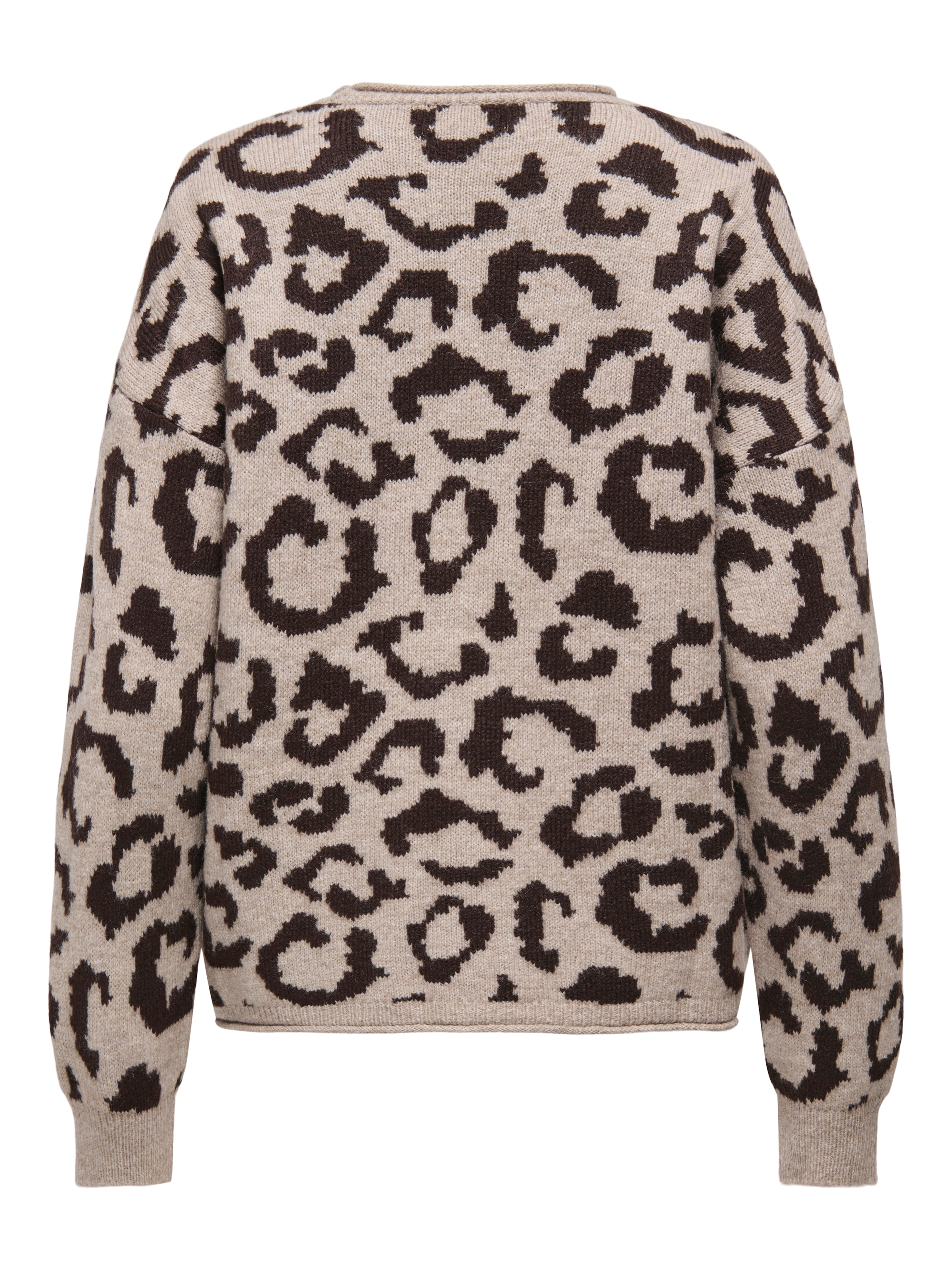 ONLY Rundhalspullover »ONLJADE ANIMAL LS O-NECK NOOS KNT« Kunstfaser, regular fit