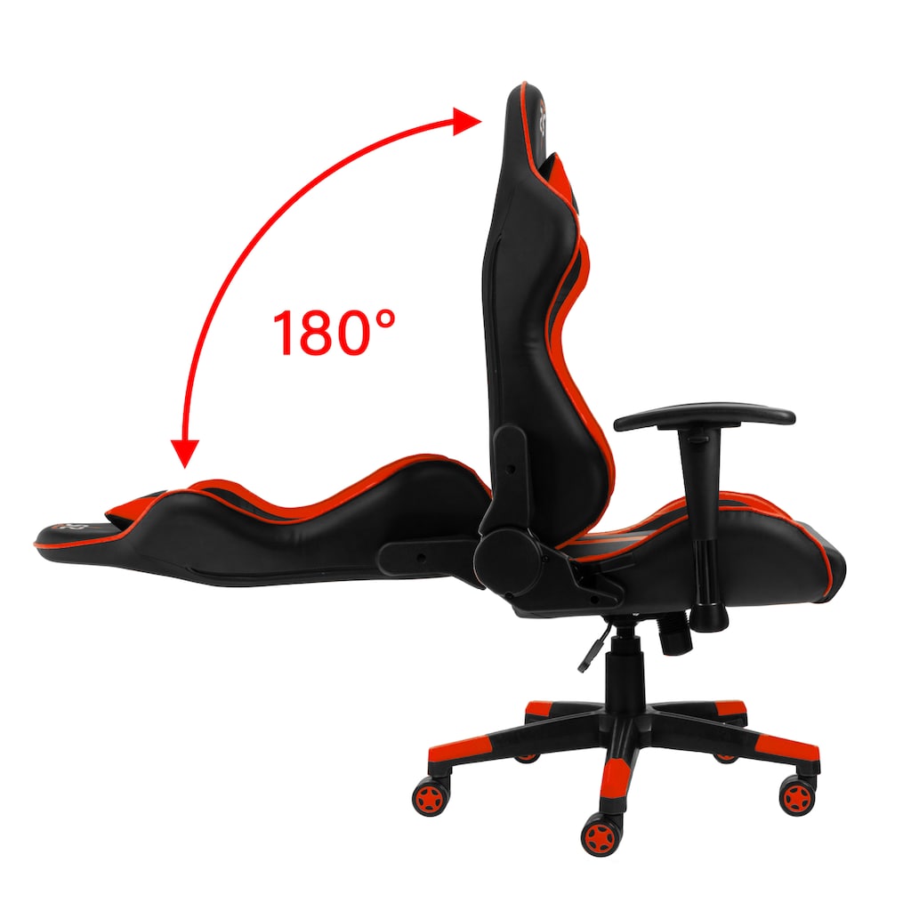 Hyrican Gaming-Stuhl »"Striker Copilot" schwarz/rot, Kunstleder, ergonomischer Gamingstuhl«