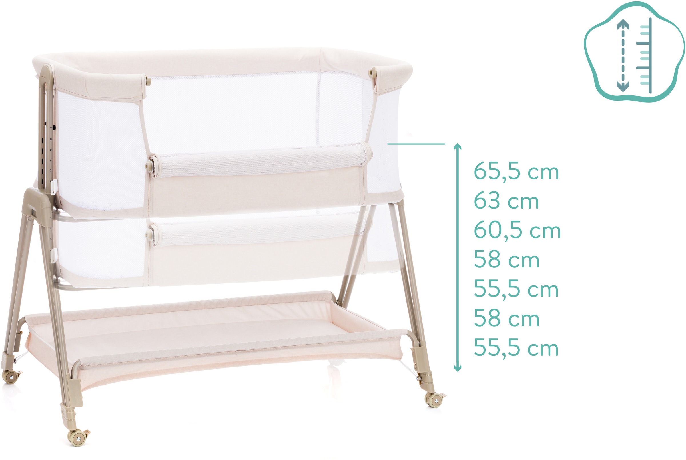 Fillikid Beistellbett »Dream, creme«, mit Matratze