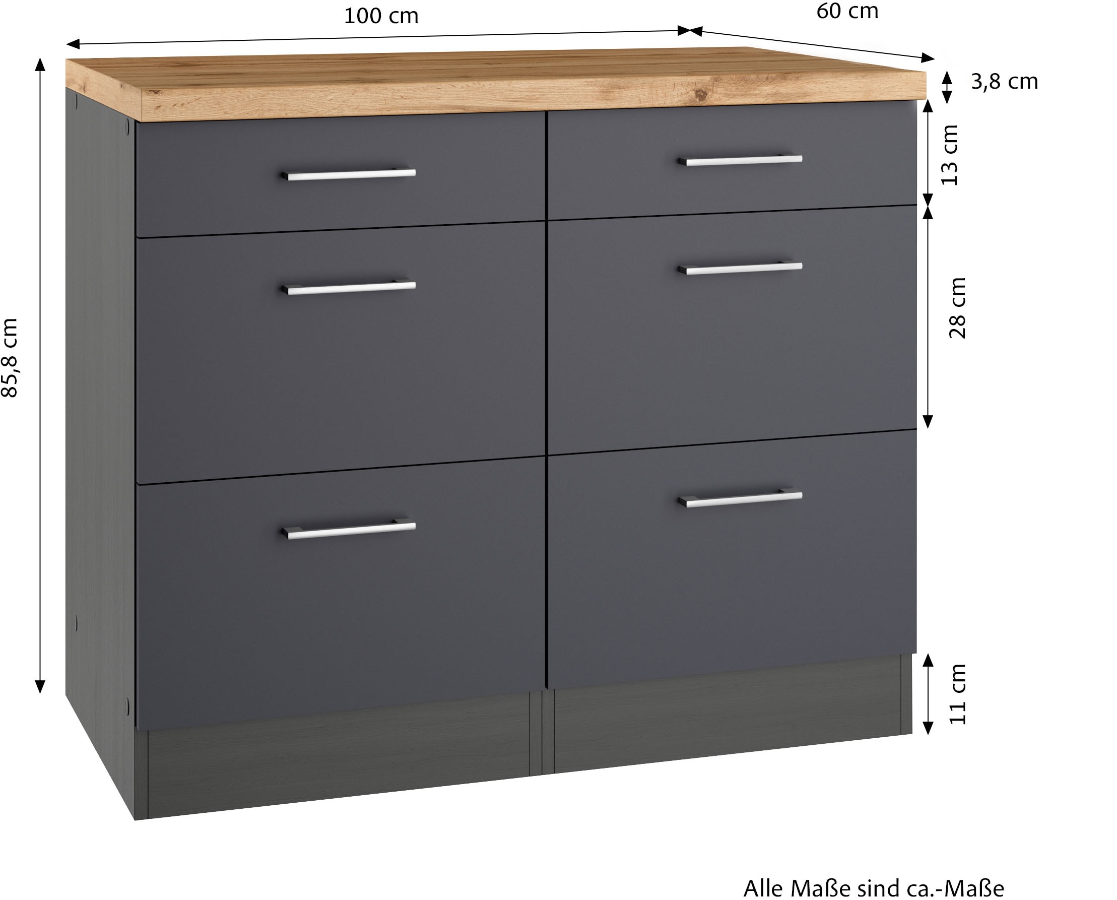 KOCHSTATION Unterschrank »KS-Milan«, HELD Möbel, Auszugschrank 50 cm, matte oder hochglänzende Fronten
