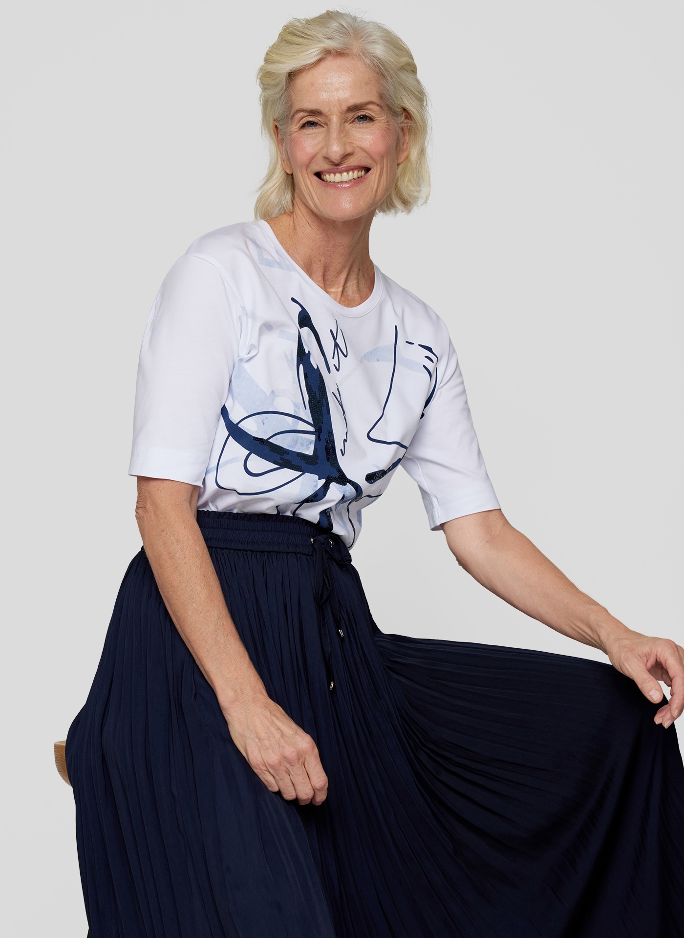 Rabe Print-Shirt, mit Pailletten