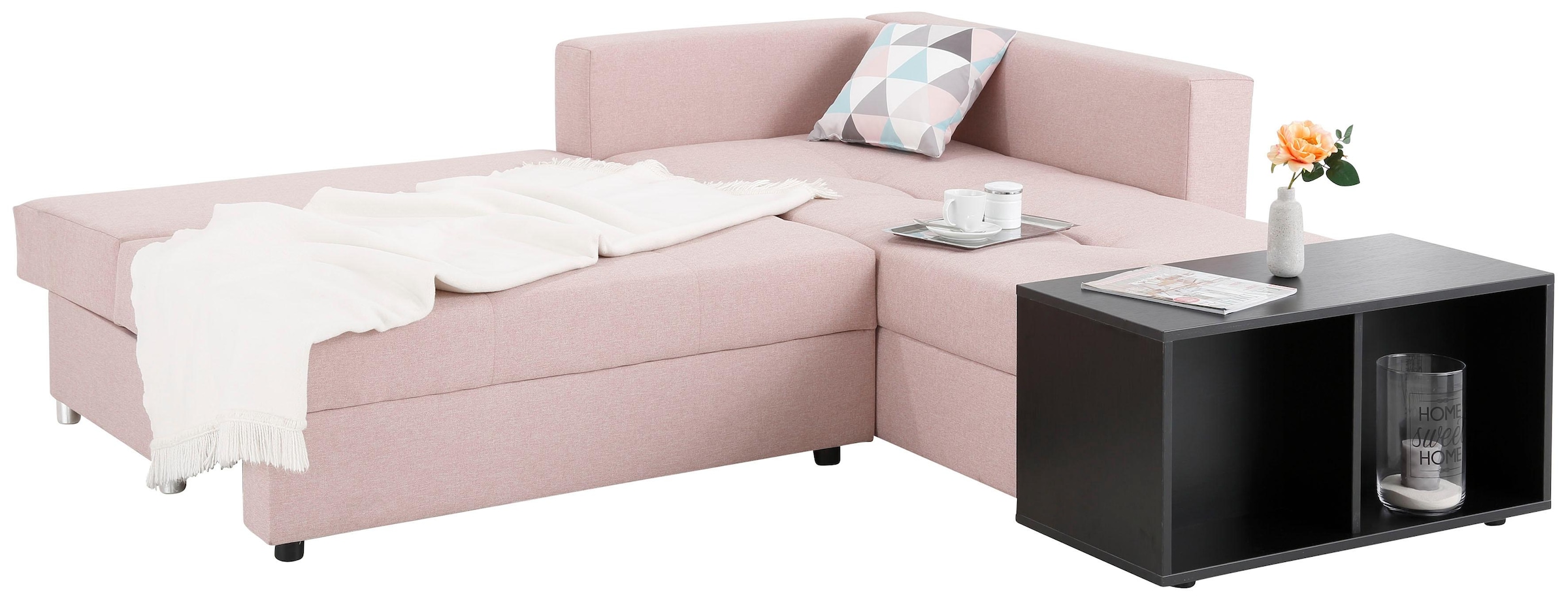 Home affaire Ecksofa Italia, mit Bettfunktion und Bettkasten