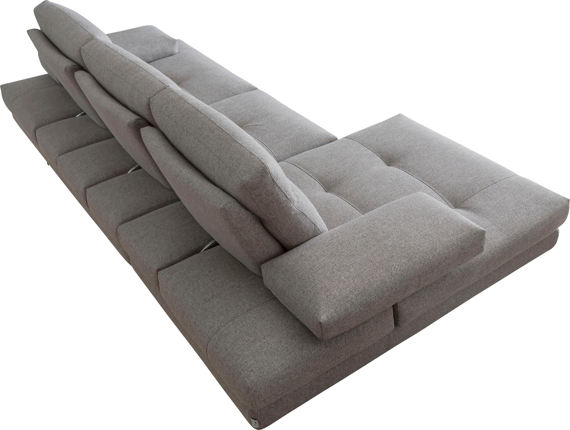 CALIA ITALIA Ecksofa »Toby Wing, Komfortsofa der Extraklasse, bequem, L-Form« inklusive Sitztiefenverstellung, Füße in chrom glänzend