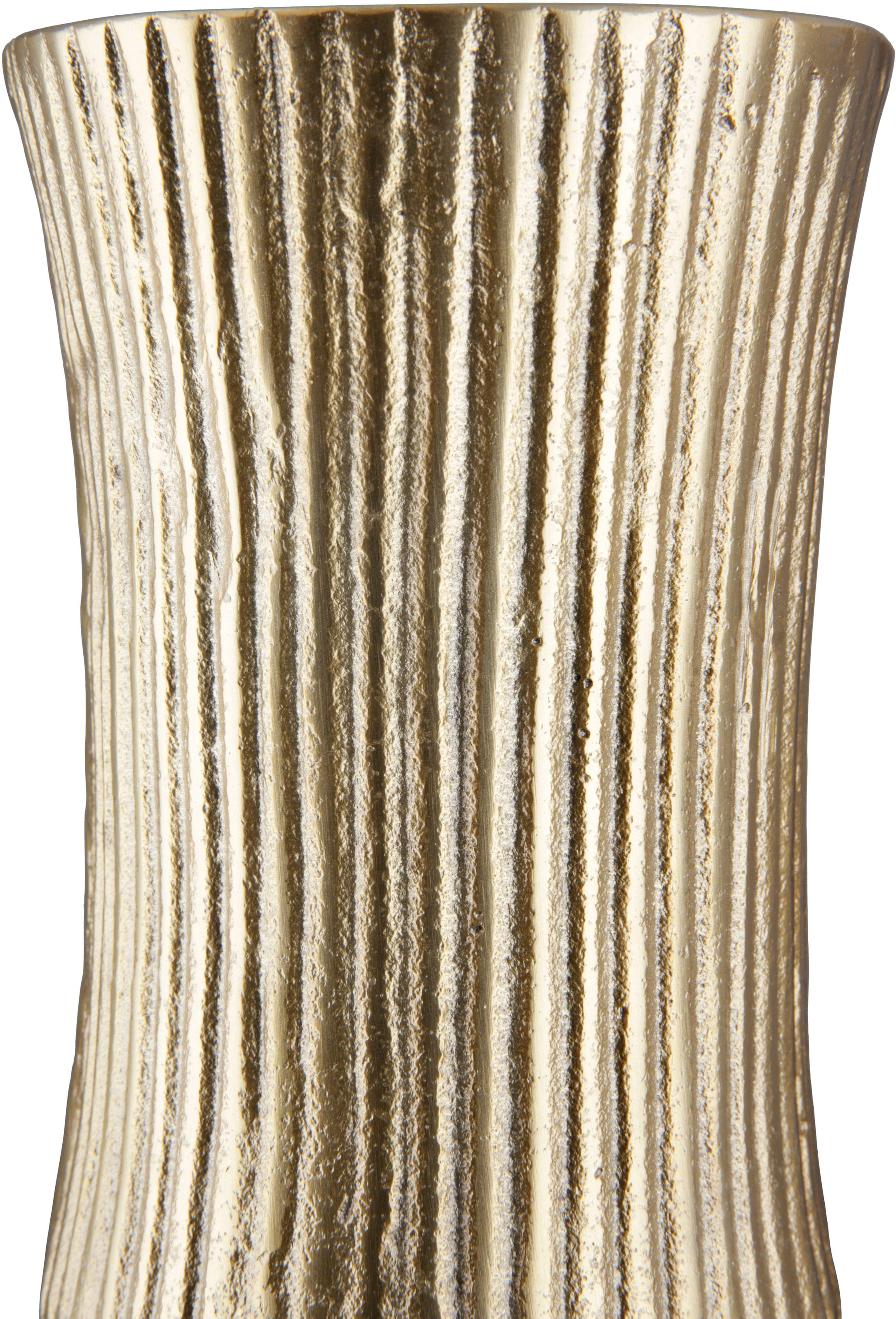 GILDE Dekovase »Face«, (1 St.), Vase aus Aluminium, Dekoobjekt