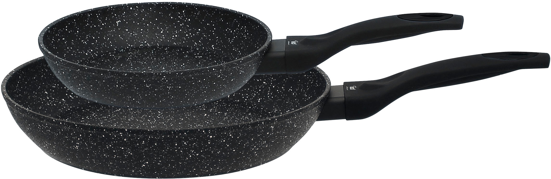 Elo Pfannen-Set »Granit Passion 2-teilig (20/28 cm)« Aluminium Set, je 1 Bratpfanne Ø 20/28 cm, 2 tlg. extra raue Oberfläche mit weißen Punkten