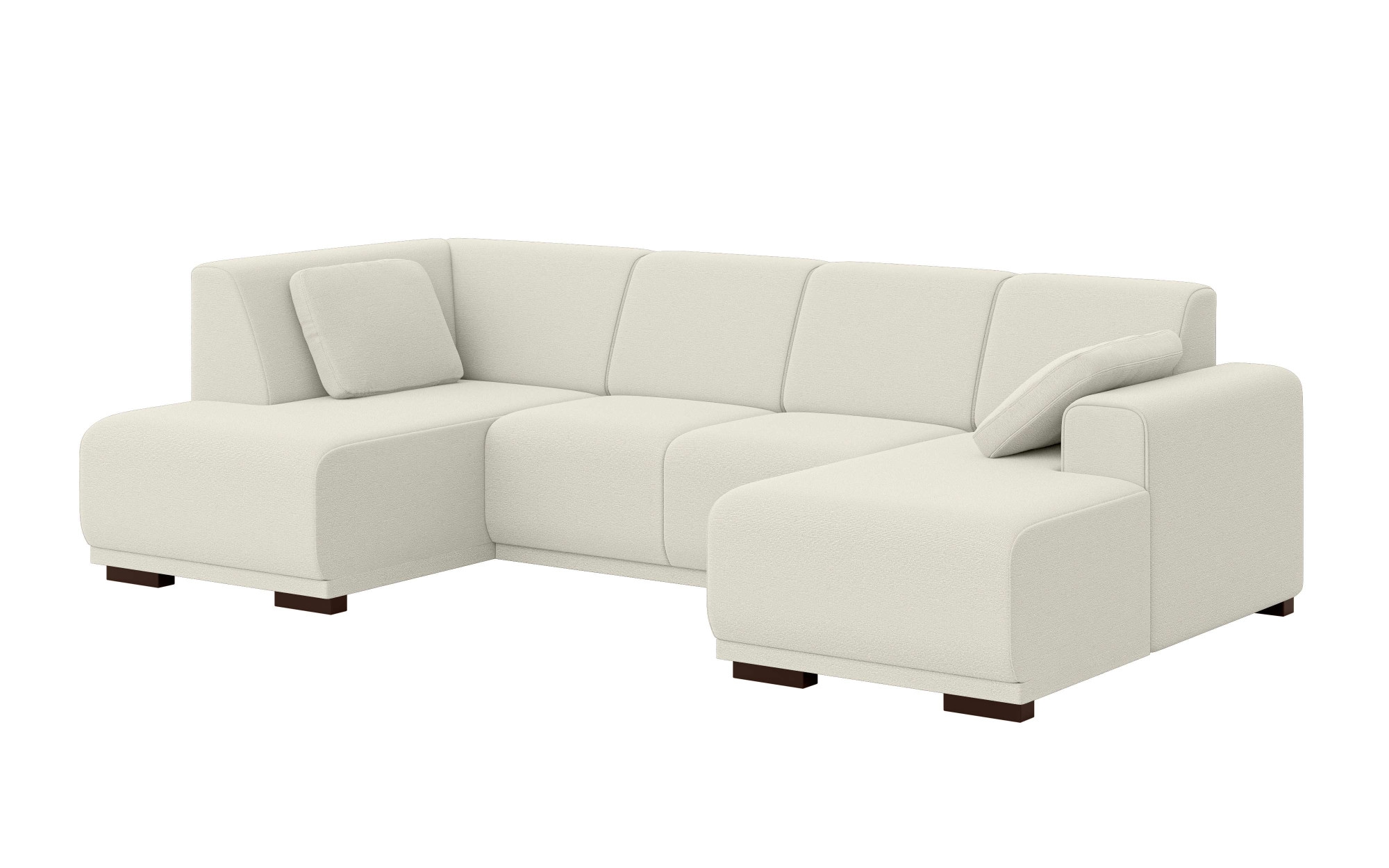 Home affaire Wohnlandschaft »BORNHOLM U-Form mit Recamiere rechts/links, B/T/H: 300/162/85 cm«, U-Form mit Wellenunterfederung, Recamiere rechts oder links bestellbar