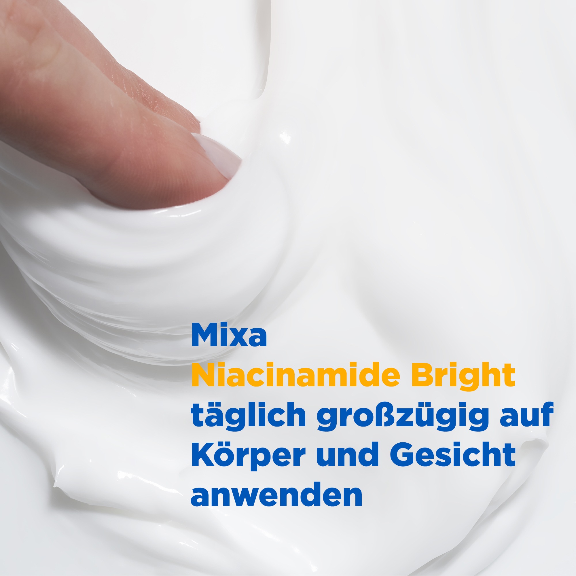 Mixa Körpermilch »Mixa Niacinamide Bright Creme«, Mildert sonnenbedingte Pigmentflecken, versorgt trockene Haut.