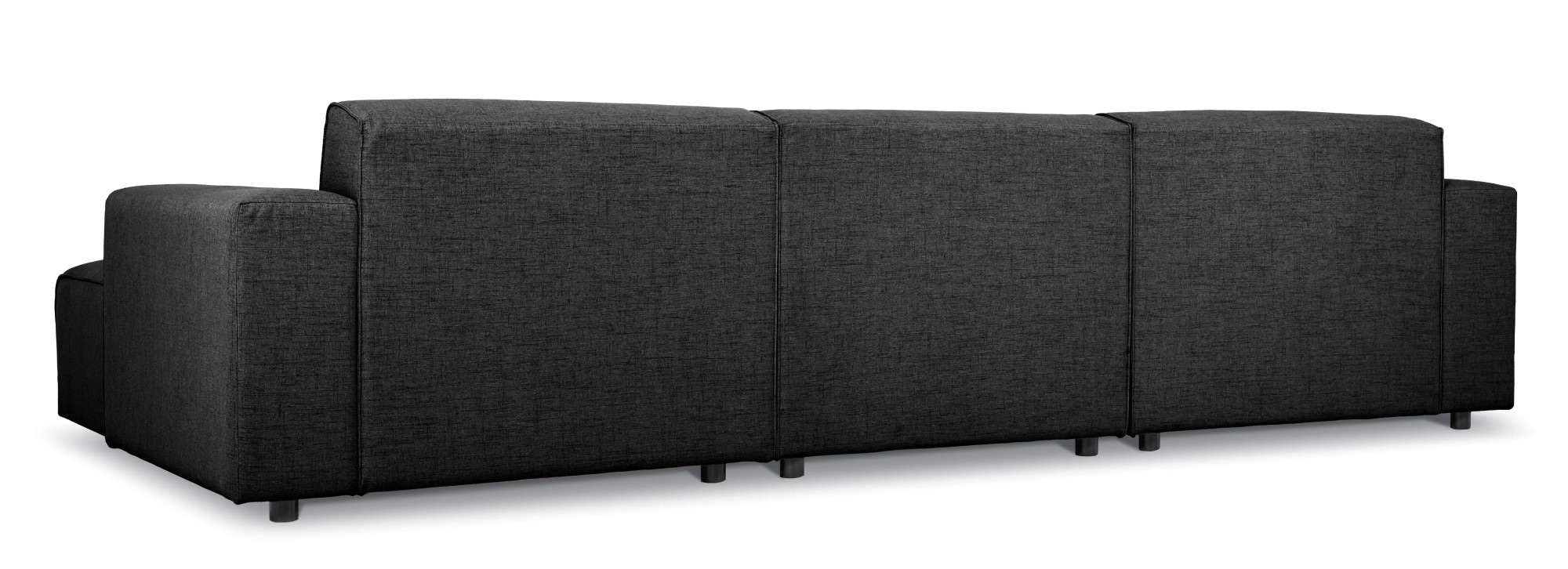 OTTO home Ecksofa »Naddine« B. 318 cm, L-Form, Strukturstoff Mélange-Effekt, Wellenunterfederung