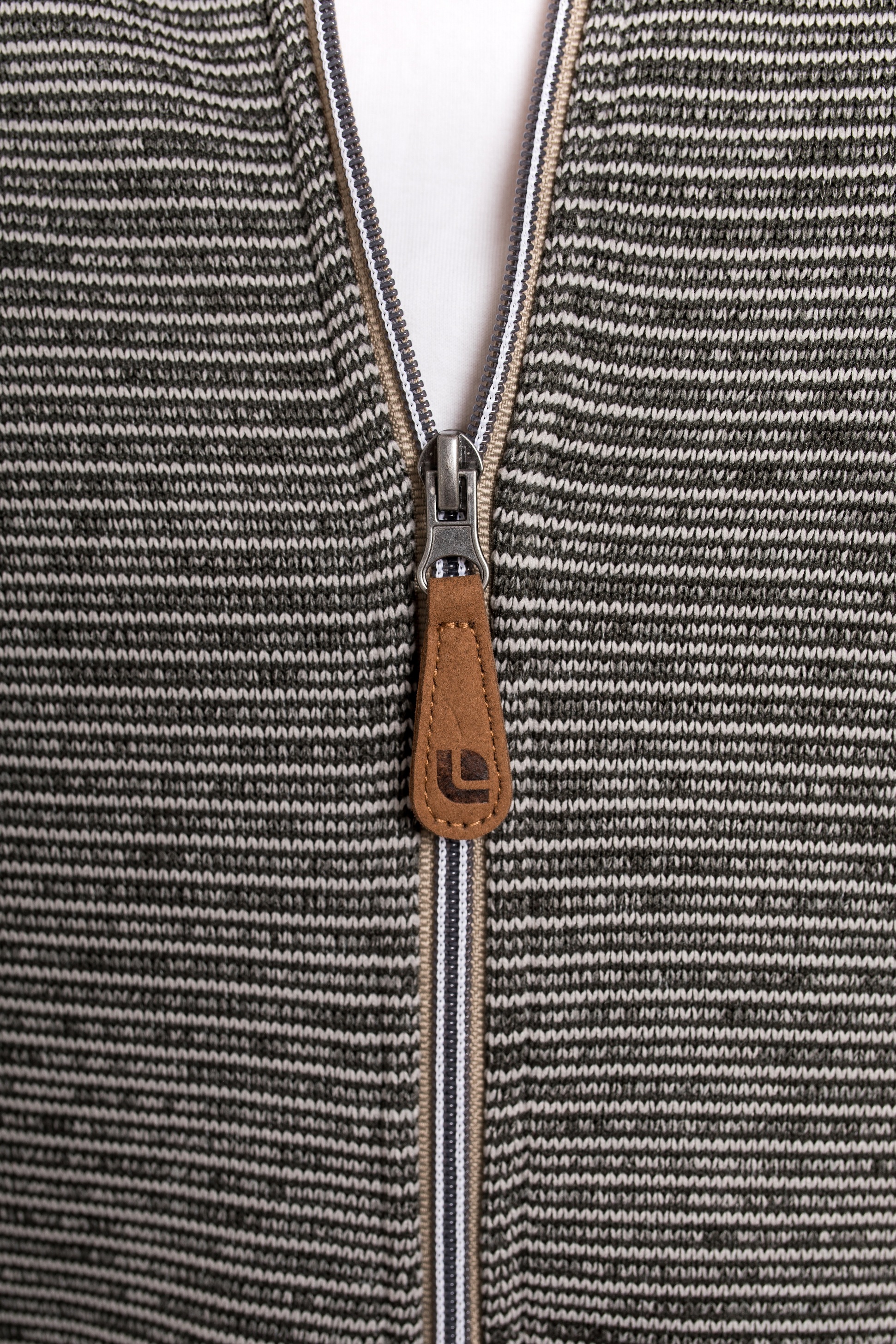 DEPROC Active Strickfleecejacke »LACEWOOD MEN«, Kontrastreissverschluss
