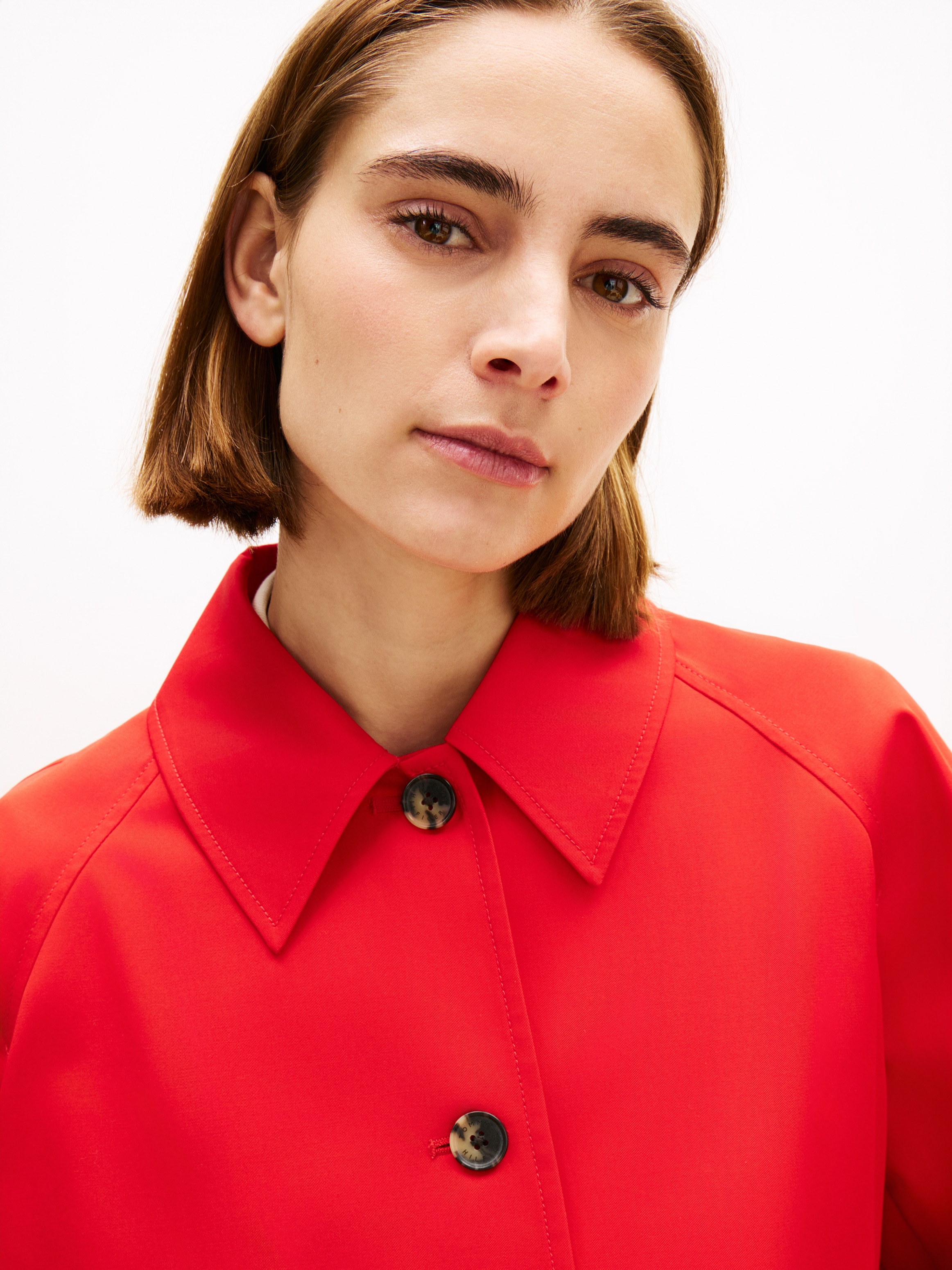 Tommy Hilfiger Kurzjacke »COTTON SHORT JACKET« mit aufgesetzten Taschen, Relaxed Fit