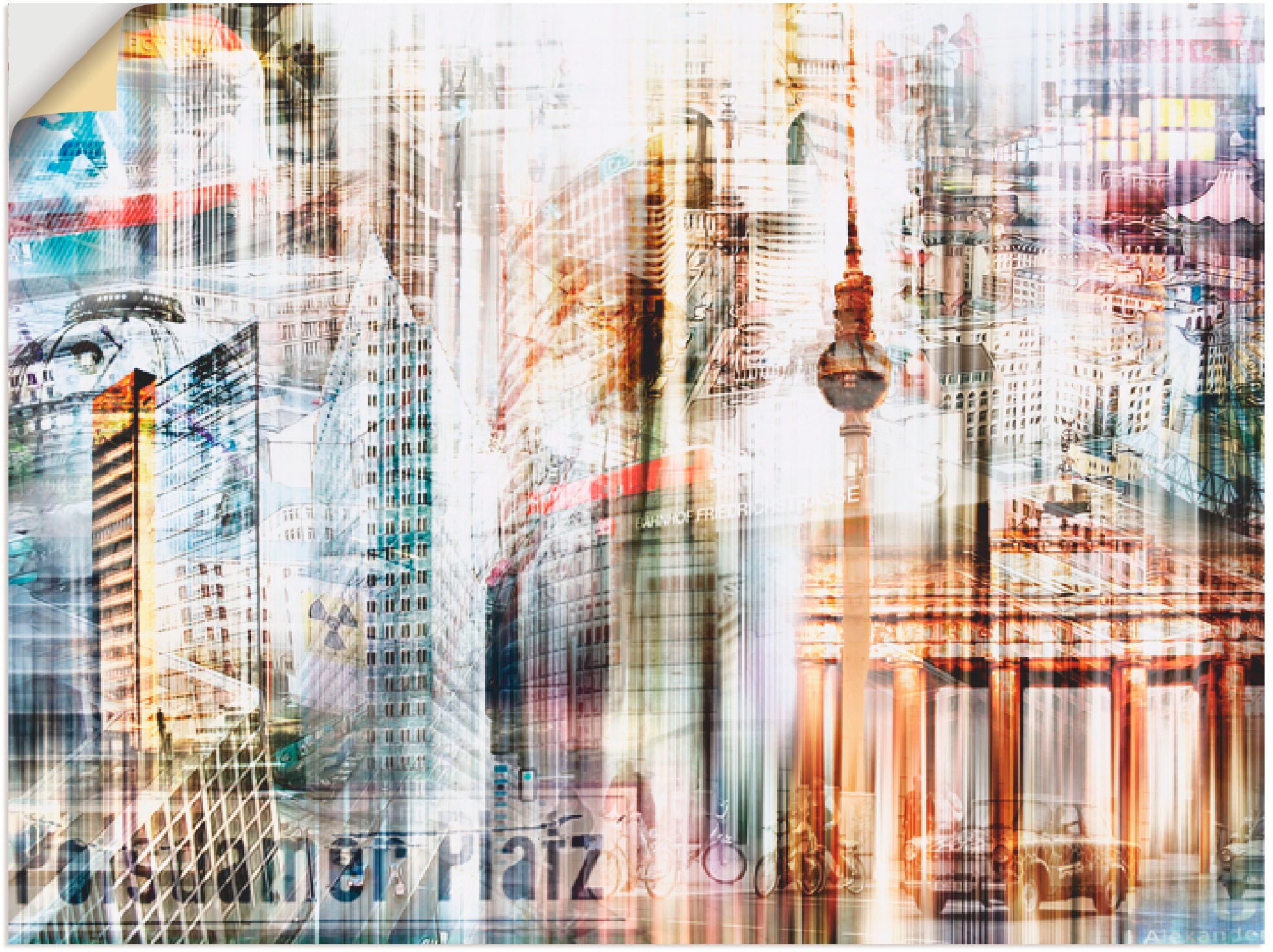 Artland Wandbild »Berlin Skyline Collage III«, Deutschland, (1 St.), als  Leinwandbild, Wandaufkleber oder Poster in versch. Größen bestellen online  bei OTTO