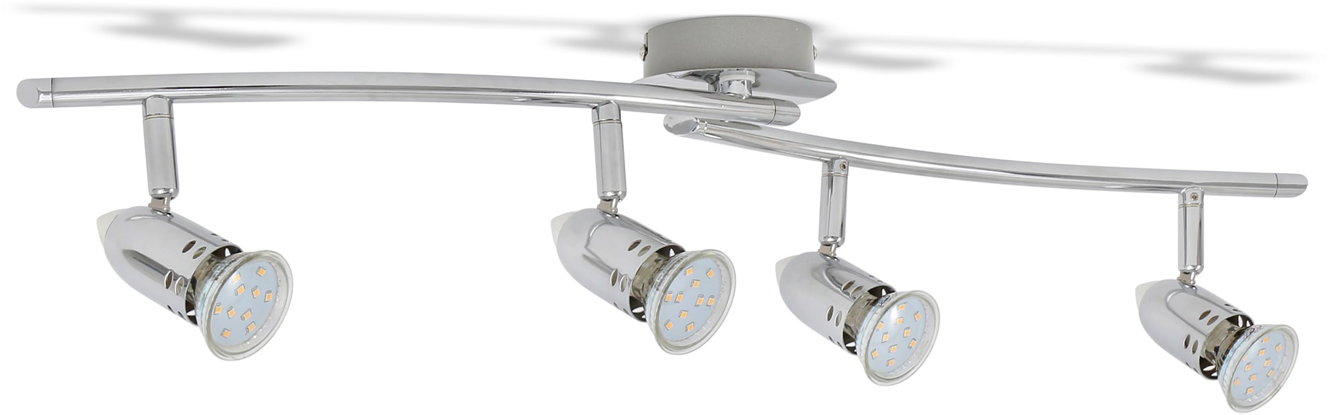 LED online B.K.Licht 3W Deckenlampe, chrom, 250lm OTTO 4 Strahler, flammig-flammig, bei modern, Deckenleuchte, inkl. Decken-Spot,