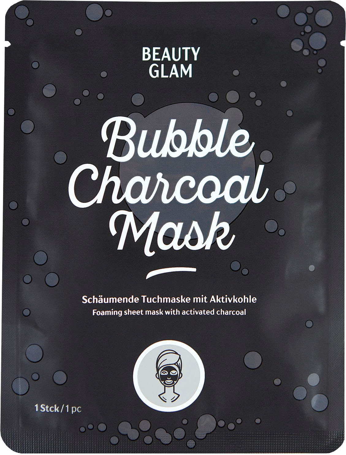 BEAUTY GLAM Gesichtsmasken-Set »Bubble Charchoal Mask«, (Set, 5 tlg.)