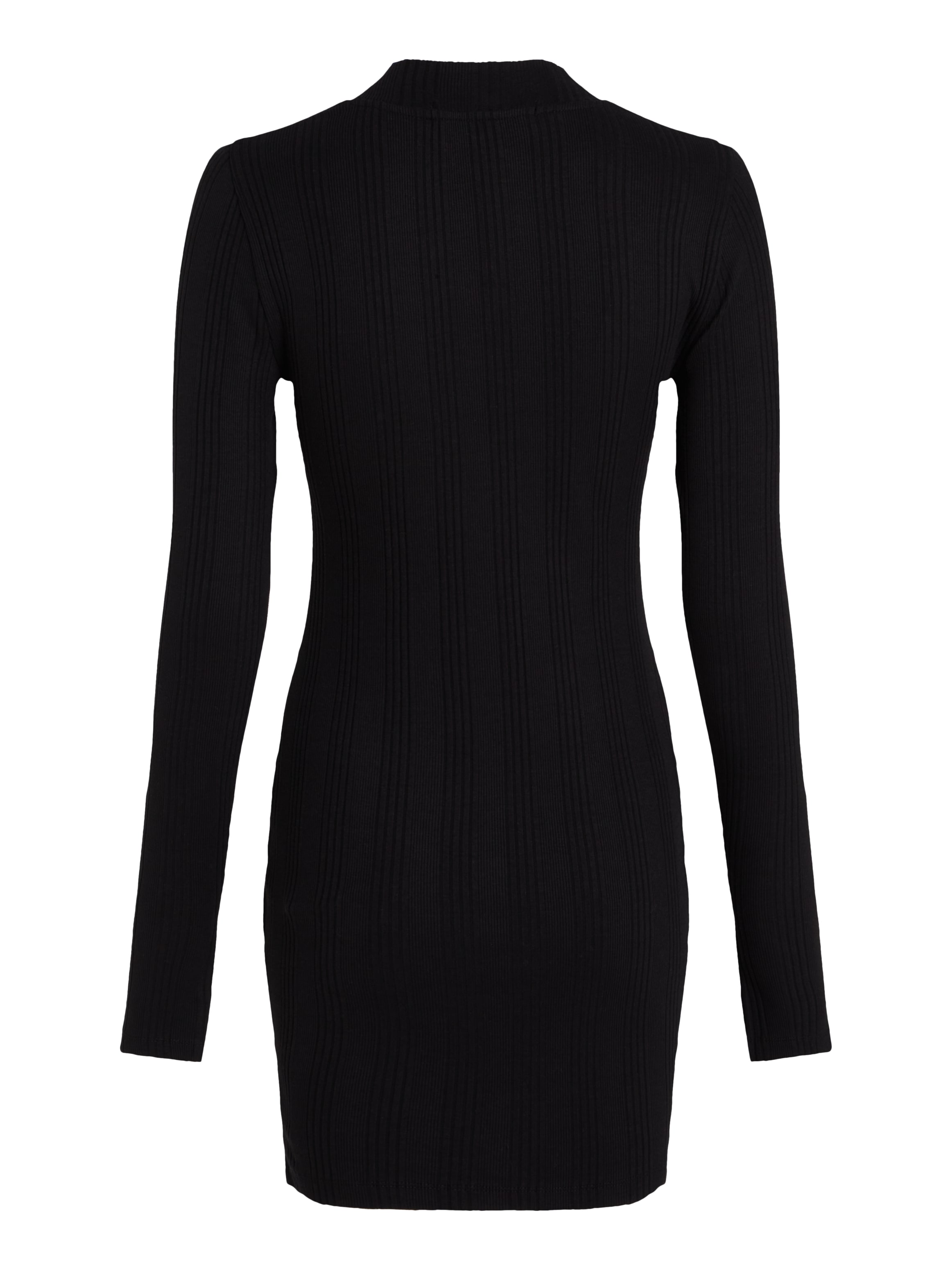 Calvin Klein Jeans Sweatkleid »VARIEGTAED RIB HALF ZIP LS DRESS«, mit Logopatch