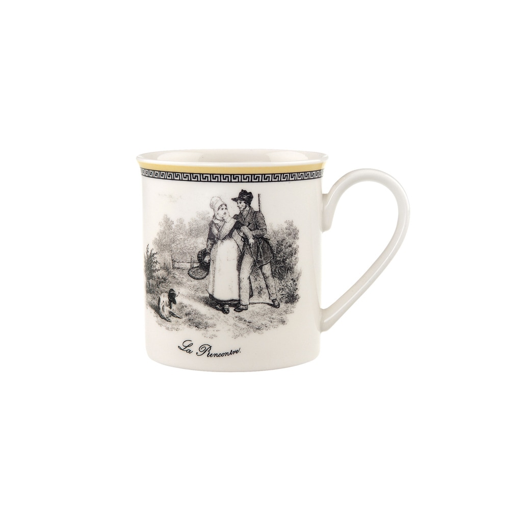 Villeroy & Boch Becher »Kaffeebecher Audun Chasse 300 ml 6er Set weiß-grau-gelb«