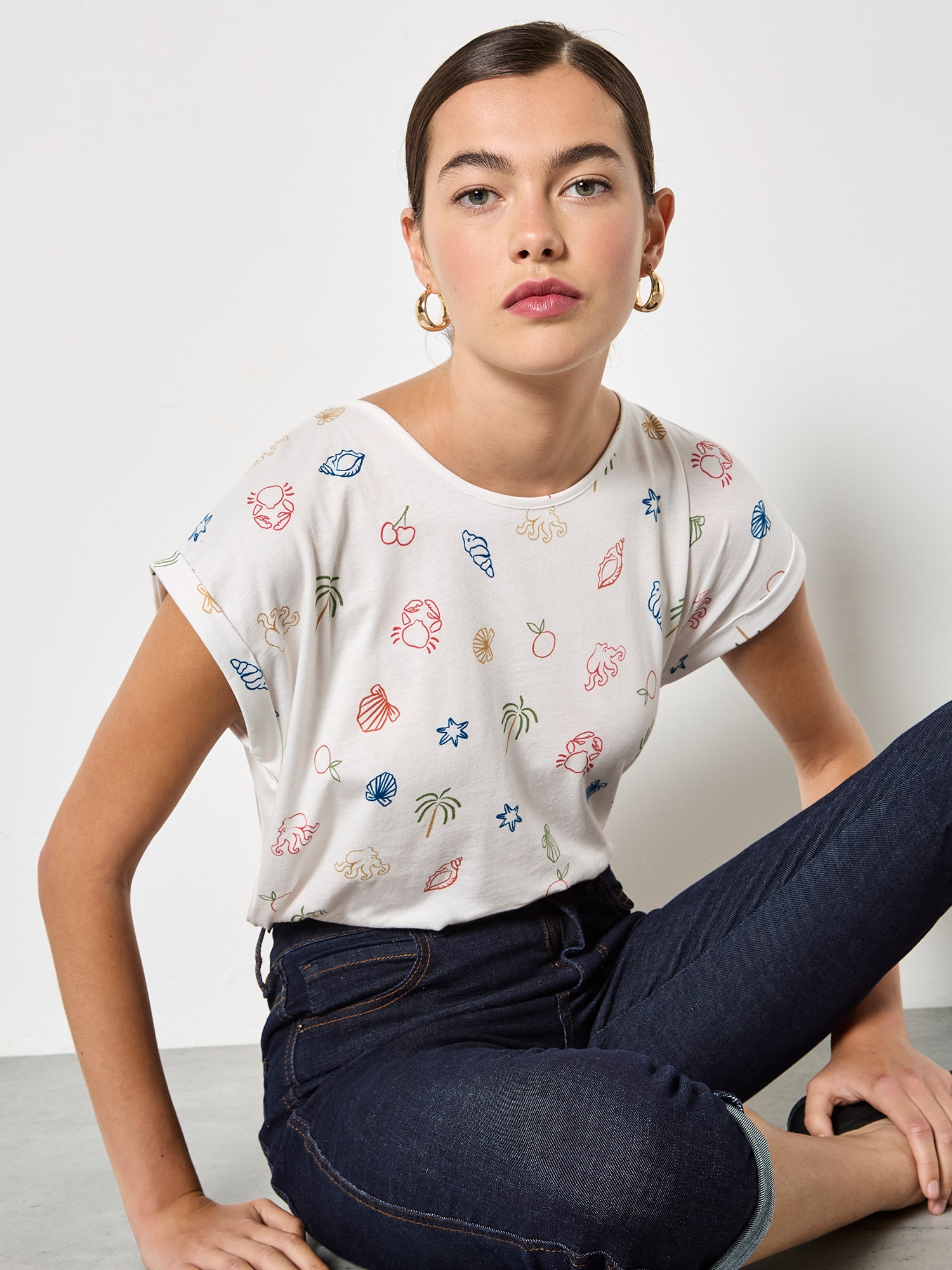 Apricot Shirttop »Top« Druck