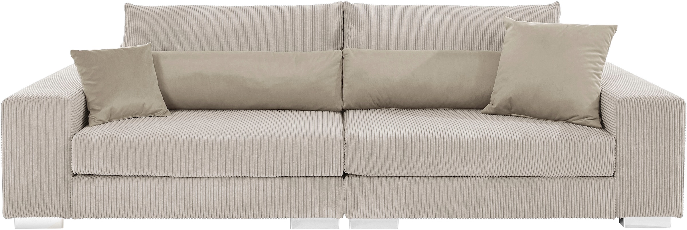 Home affaire Big-Sofa »Vasco«, Breite 277 cm, inkl. 6-teiliges Kissenset,  in Cord bestellen bei OTTO