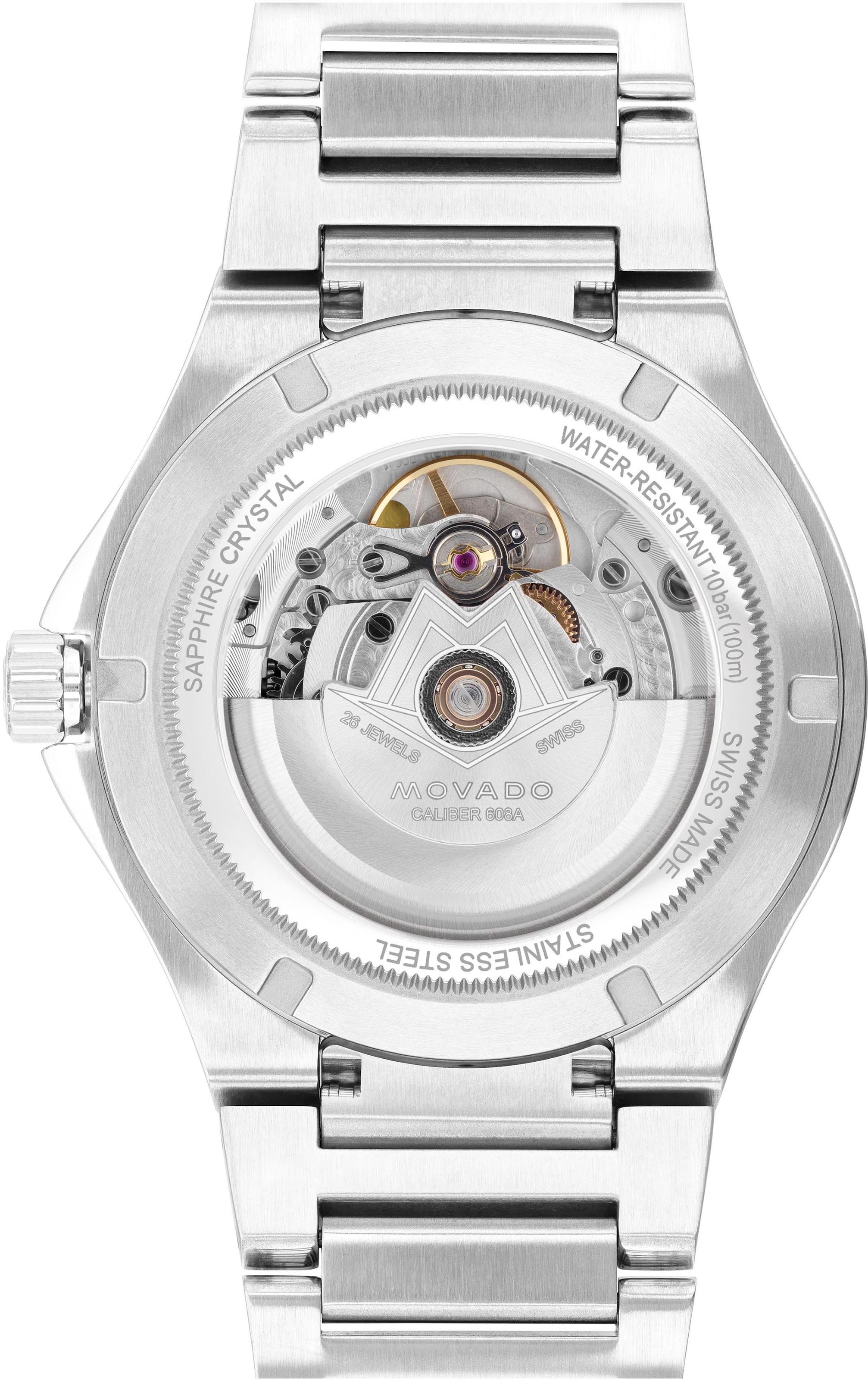 MOVADO Automatikuhr »SE., 0607645«, Armbanduhr, Herrenuhr, Damenuhr, mechanische Uhr, Swiss Made