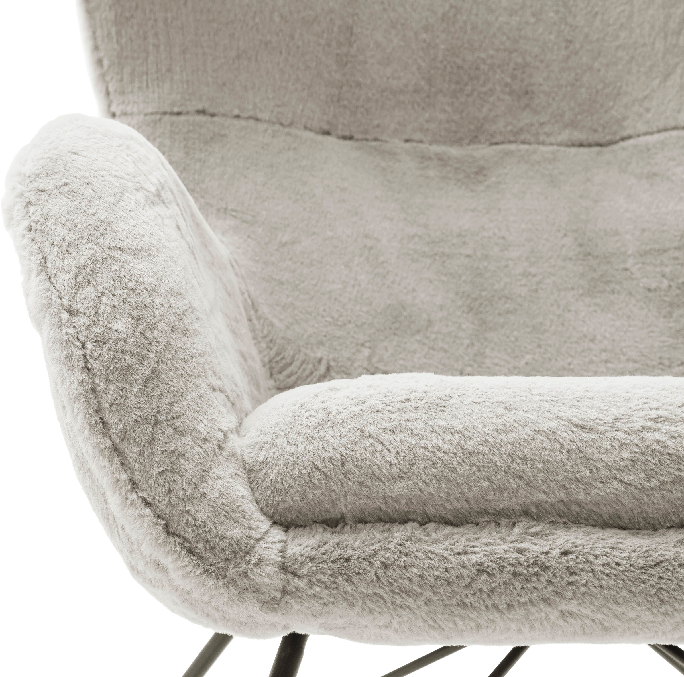 MCA furniture Schaukelstuhl »ORIOLO«, Polyester, in kuscheliger Teddy Optik