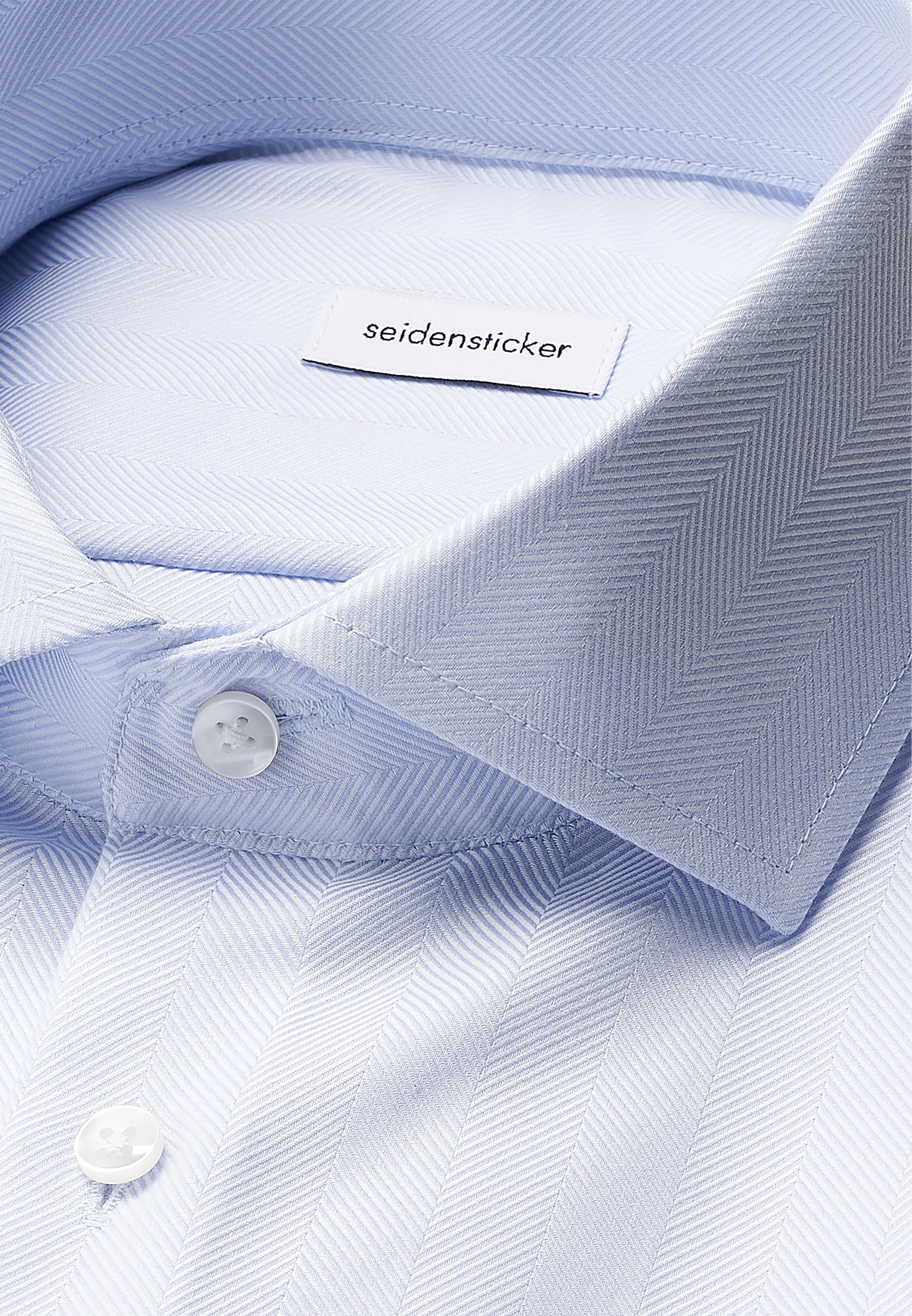 seidensticker Businesshemd »Schwarze Rose« Shaped 1/1 Kentkragen Fischgrat