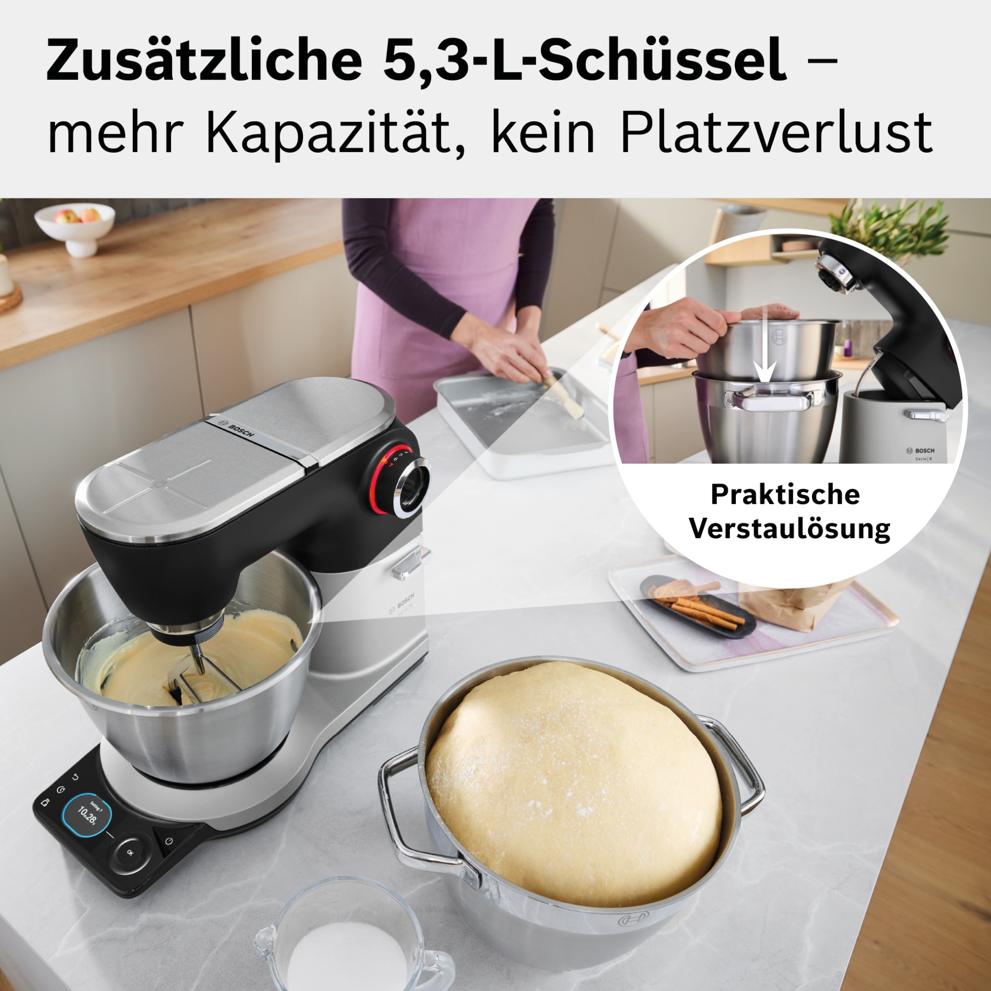 BOSCH Küchenmaschine »MUMS8ZS18« 7 Automatikprogramme, Timer, Vollmetallgehäuse, Edelstahl-Rührer