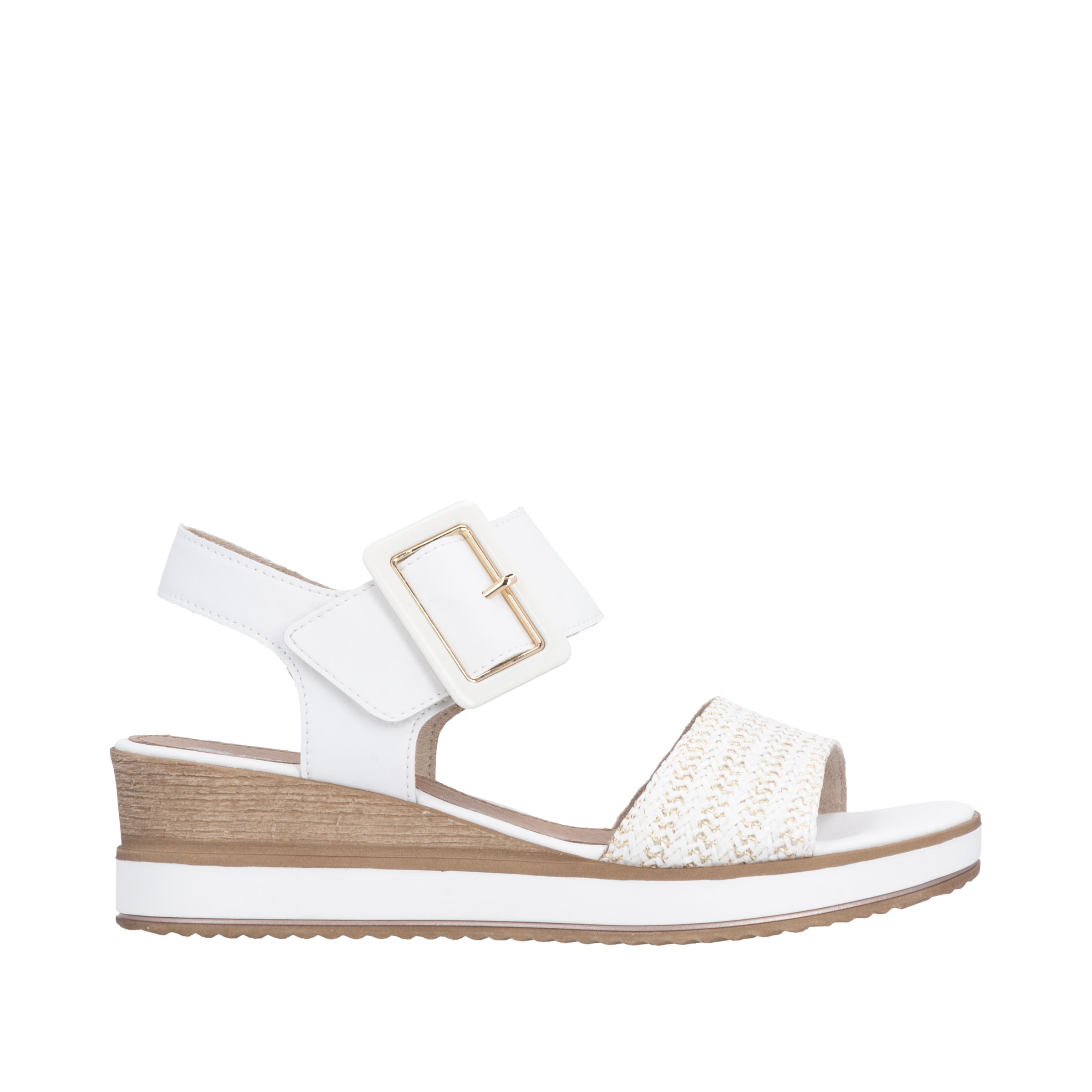 Remonte Sandalette »ELLE-Collection«  Sommerschuh, Sandale, Bequemschuh mit Klett unter der Zierschnalle