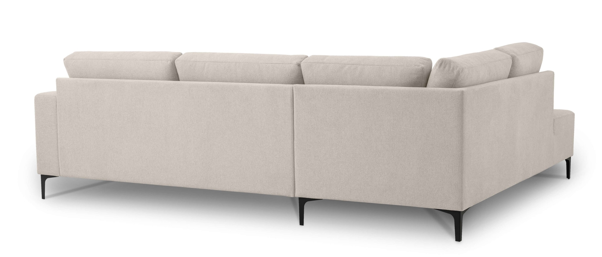 Home affaire Ecksofa »Tournon, L-Form, Breite 256 cm, Webstoff, Chenille«, Designsofa im nordischen Stil, Wellenunterfederung, Metallfüße