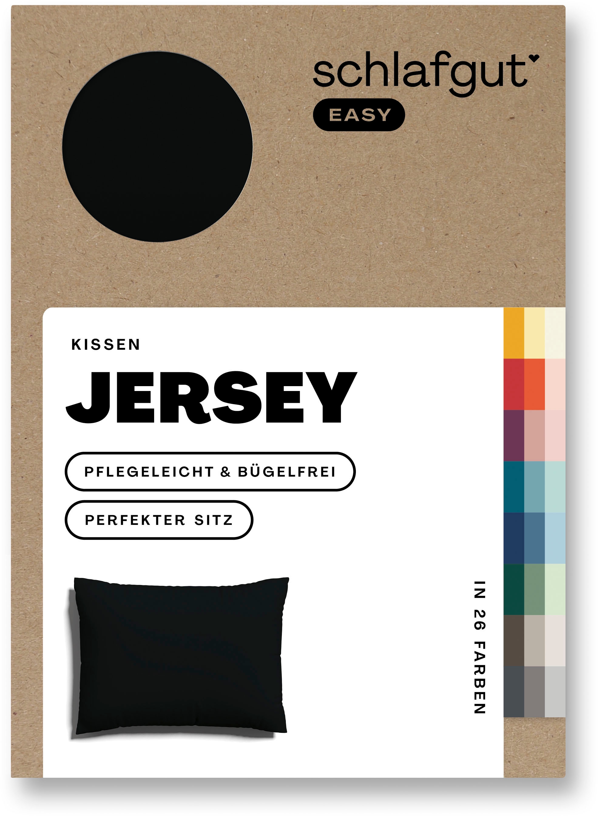 Schlafgut Kissenbezug »EASY Jersey«, (1 St.), Kissenhülle mit Reißverschluss, weich und saugfähig, Kissenbezug