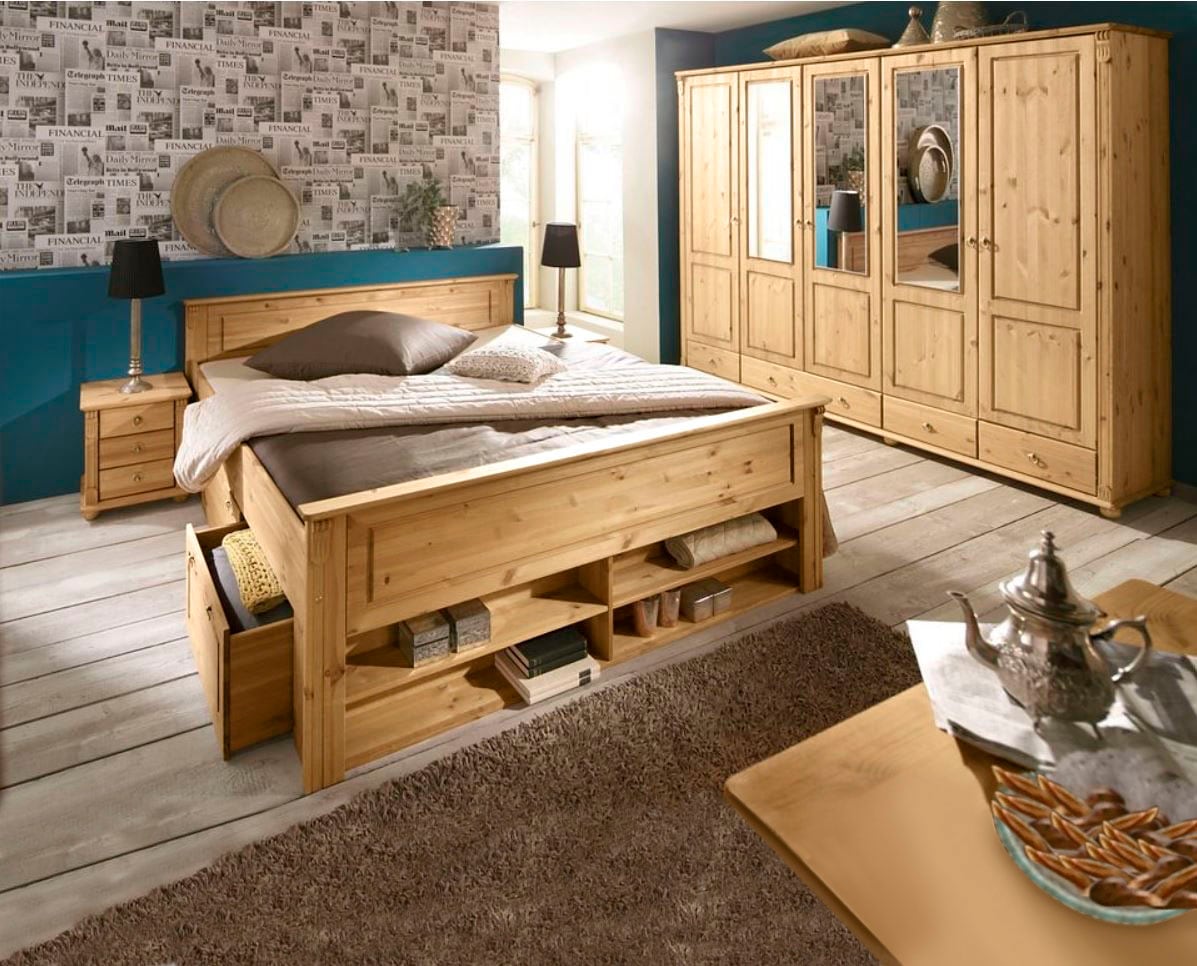 Home affaire Nachtkommode »Tessin«, aus massiver FSC®-zertifizierter Kiefer, mit 3 Schubladen
